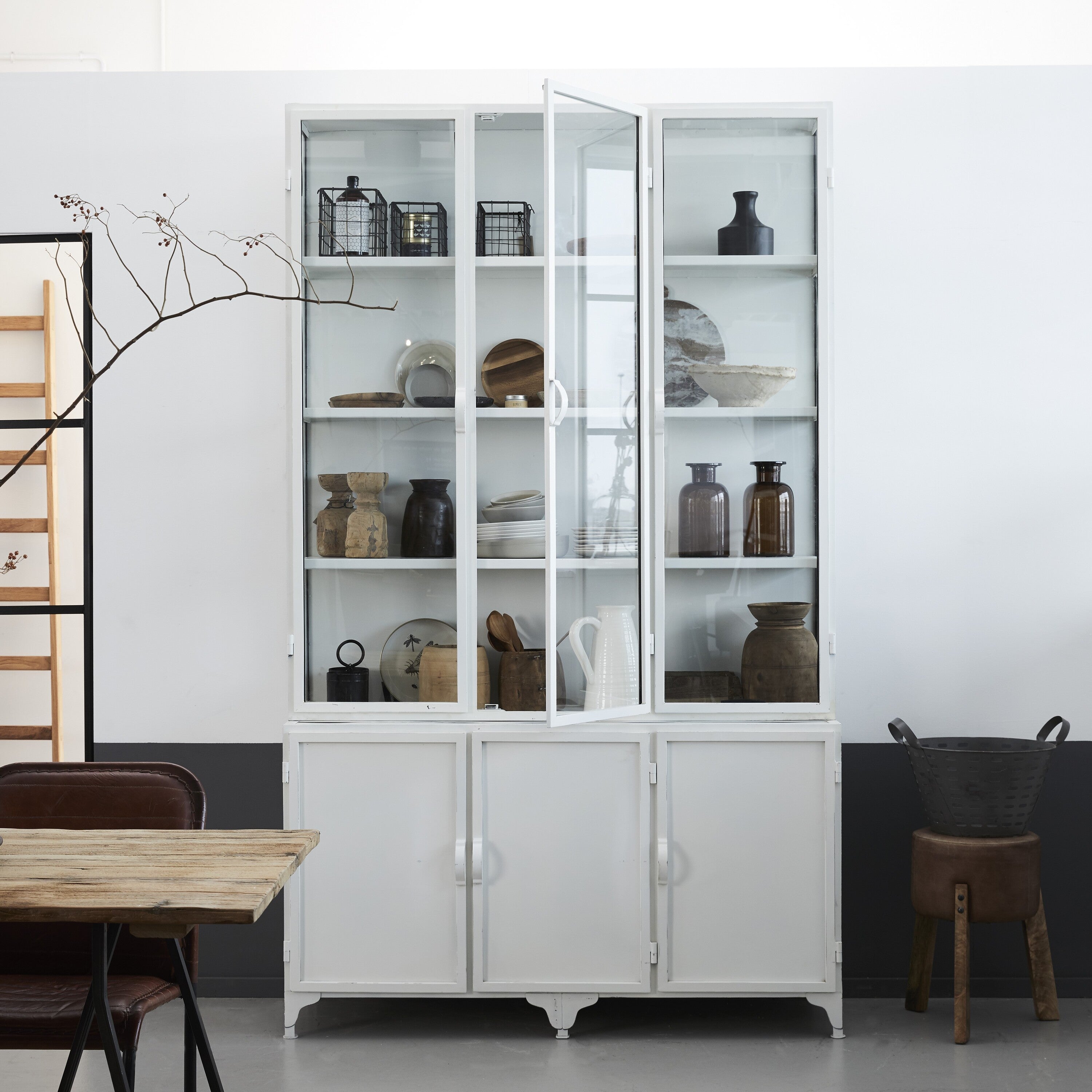 New Routz Detroit Vitrinekast B 142 cm - Wit