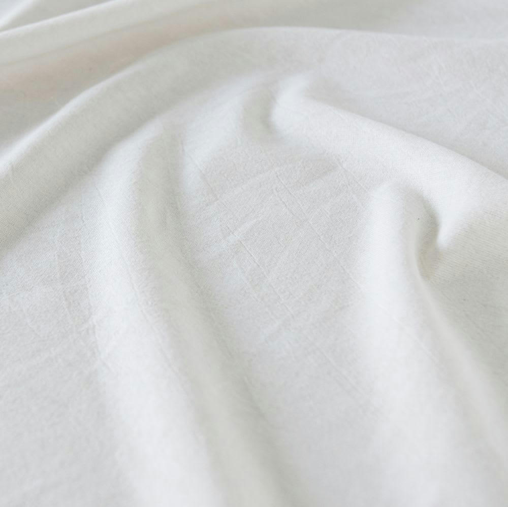 AZILISE - Nappe en coton bio à franges blanches, 140x240