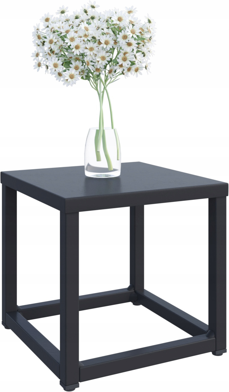 Nowoczesny Stojak Na Kwiaty 20x20x17 Loft Salon Czarny
