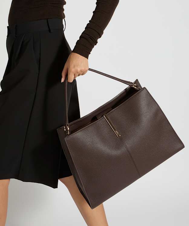 Destined L Dark Brown - Leather Multi-Strap Shoulder Bag