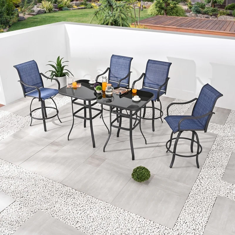 Patio Festival 4-Person Outdoor Bar Height Bistro Dining Set