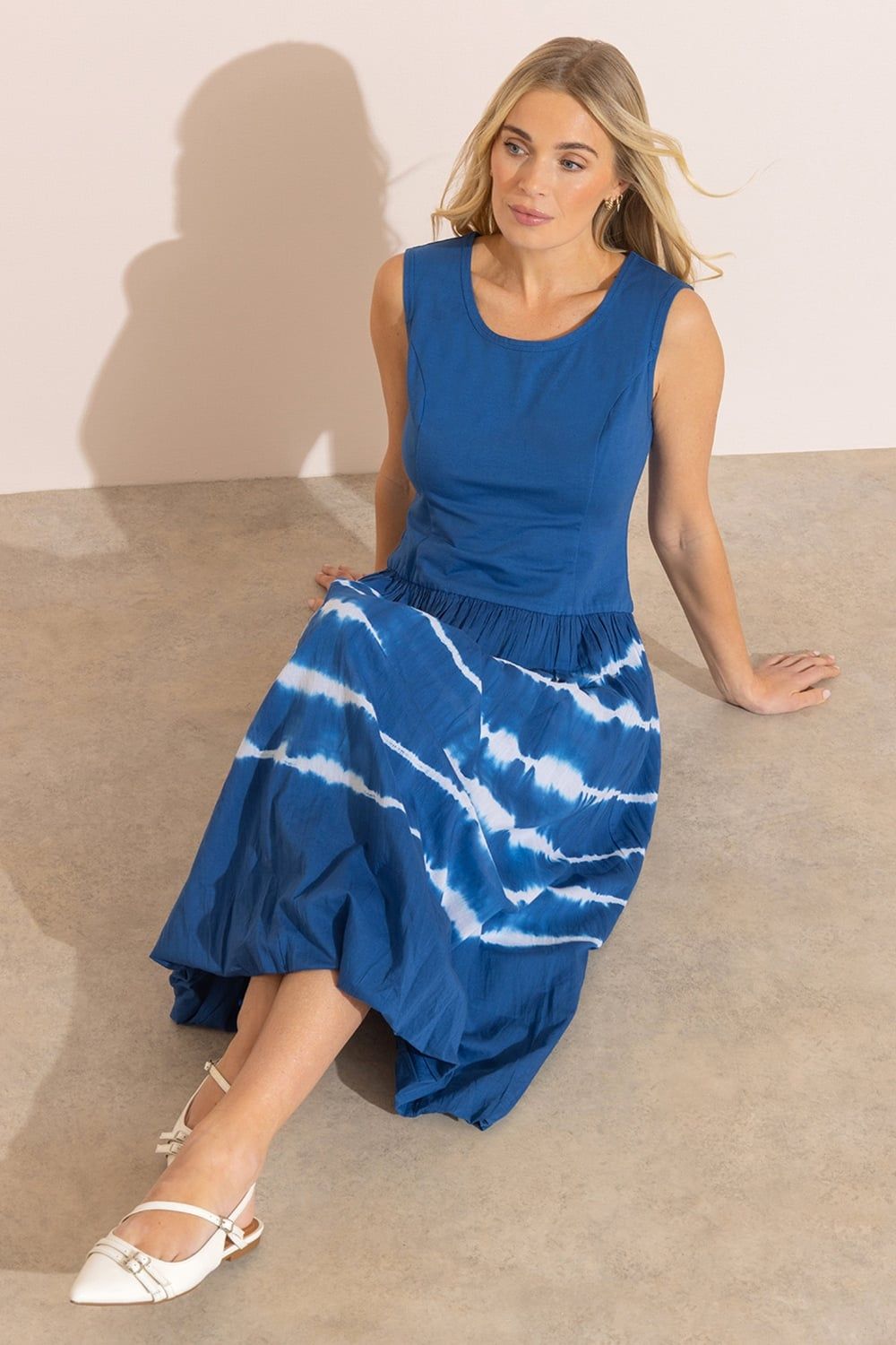 Klass. Tie Dye Cotton Midi Dress
