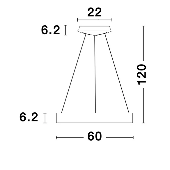 Pendelleuchte »Rando Thin «, LED, 50 W, Höhe: 120 cm, goldfarben