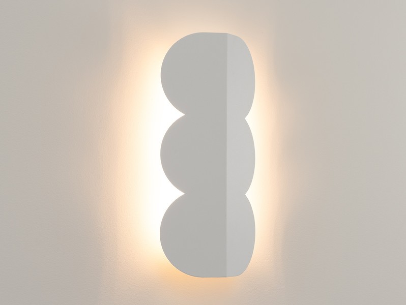 Kinkiet Biscuit 2 punktowy aluminiowy biały