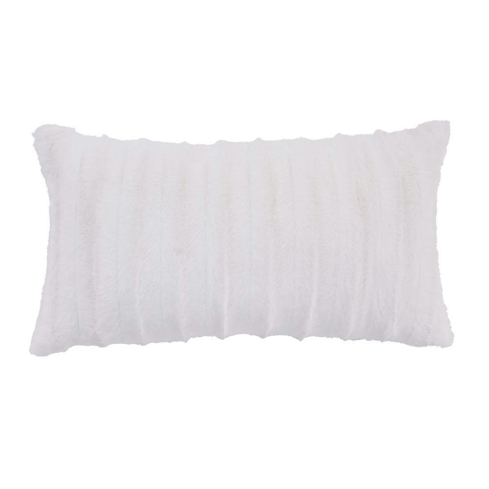 URGUN - Coussin imitation fourrure écrue 50x30
