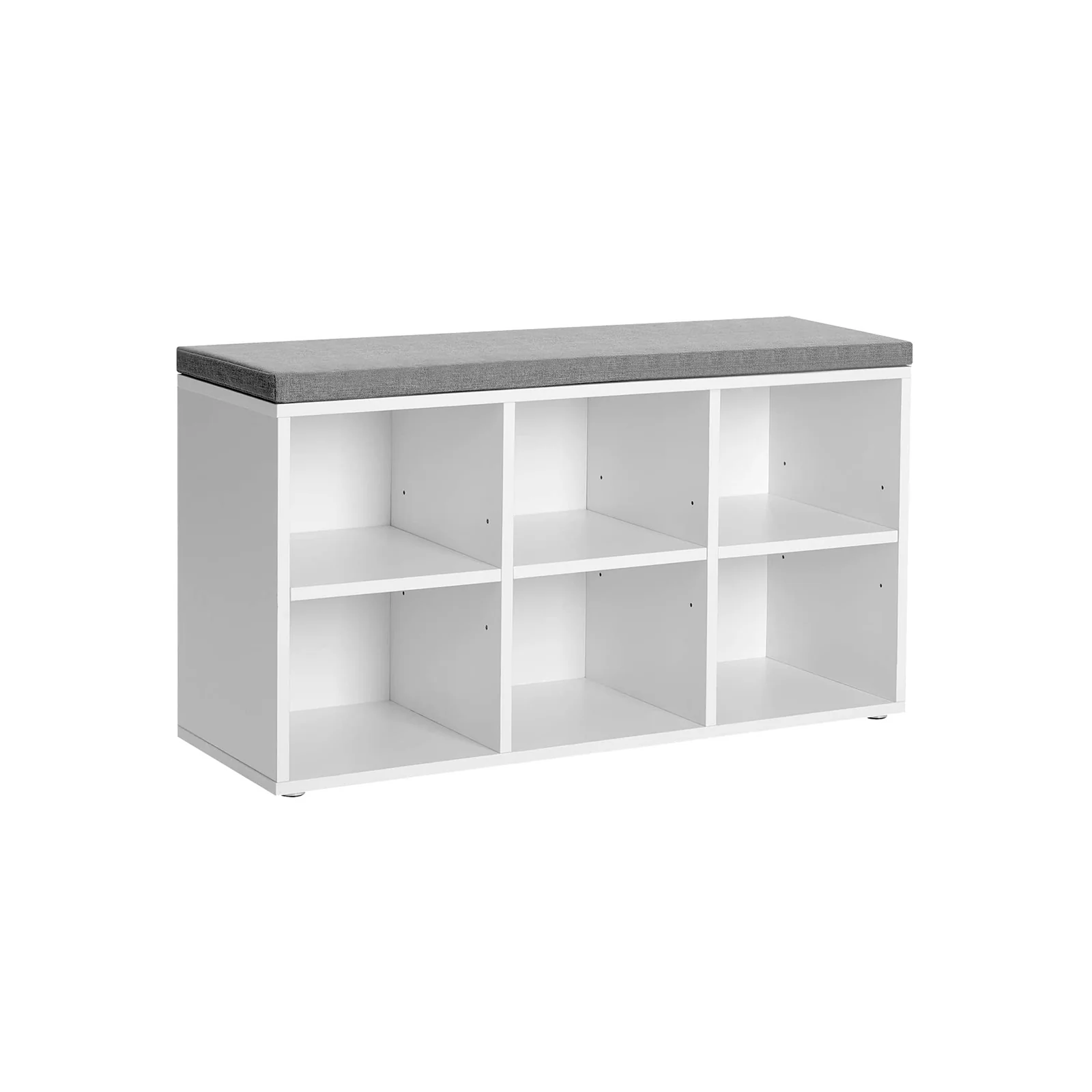 Banc à chaussures 6 cases blanc