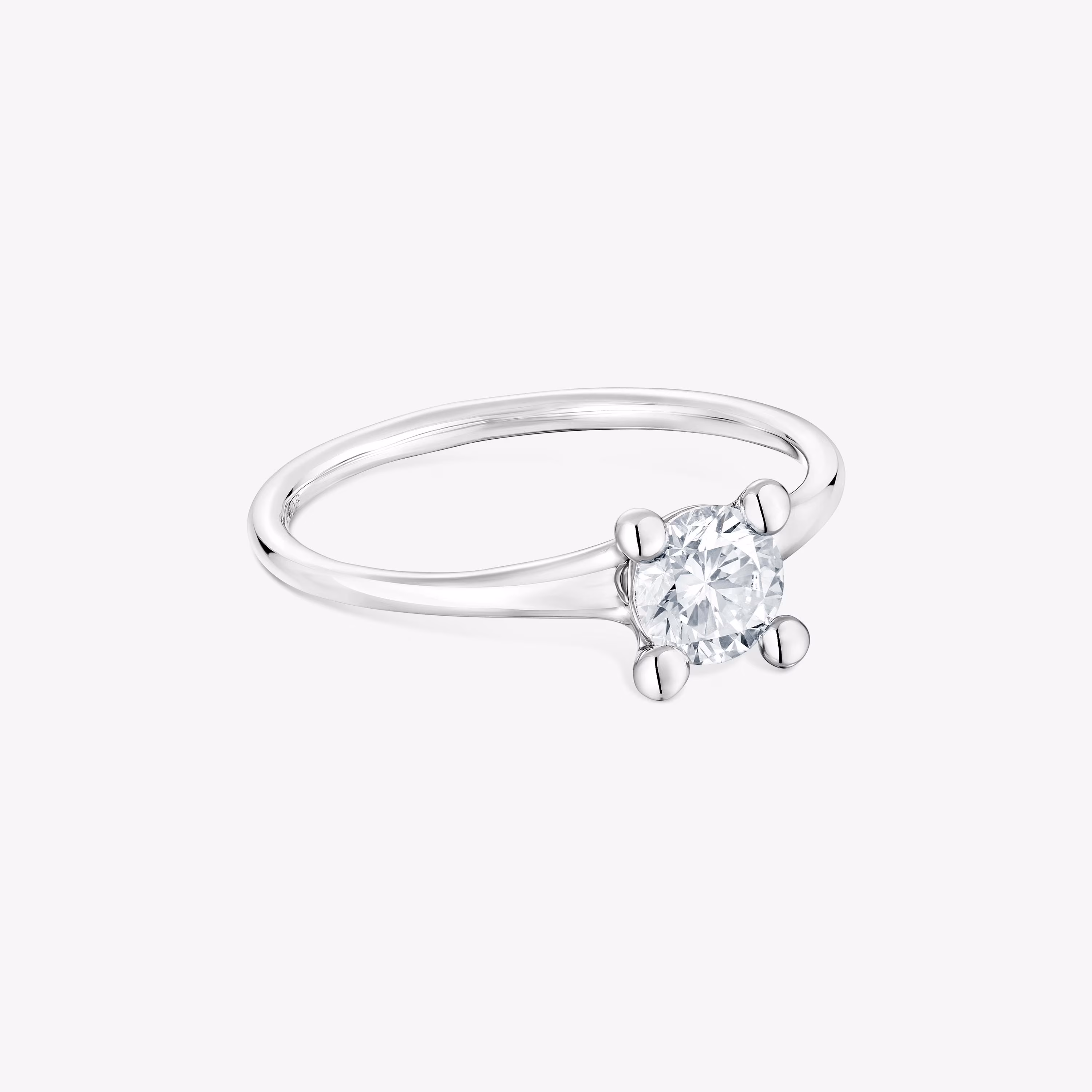 Anillo solitario de platino con diamante creado en laboratorio 0,50 ct Shine LGD