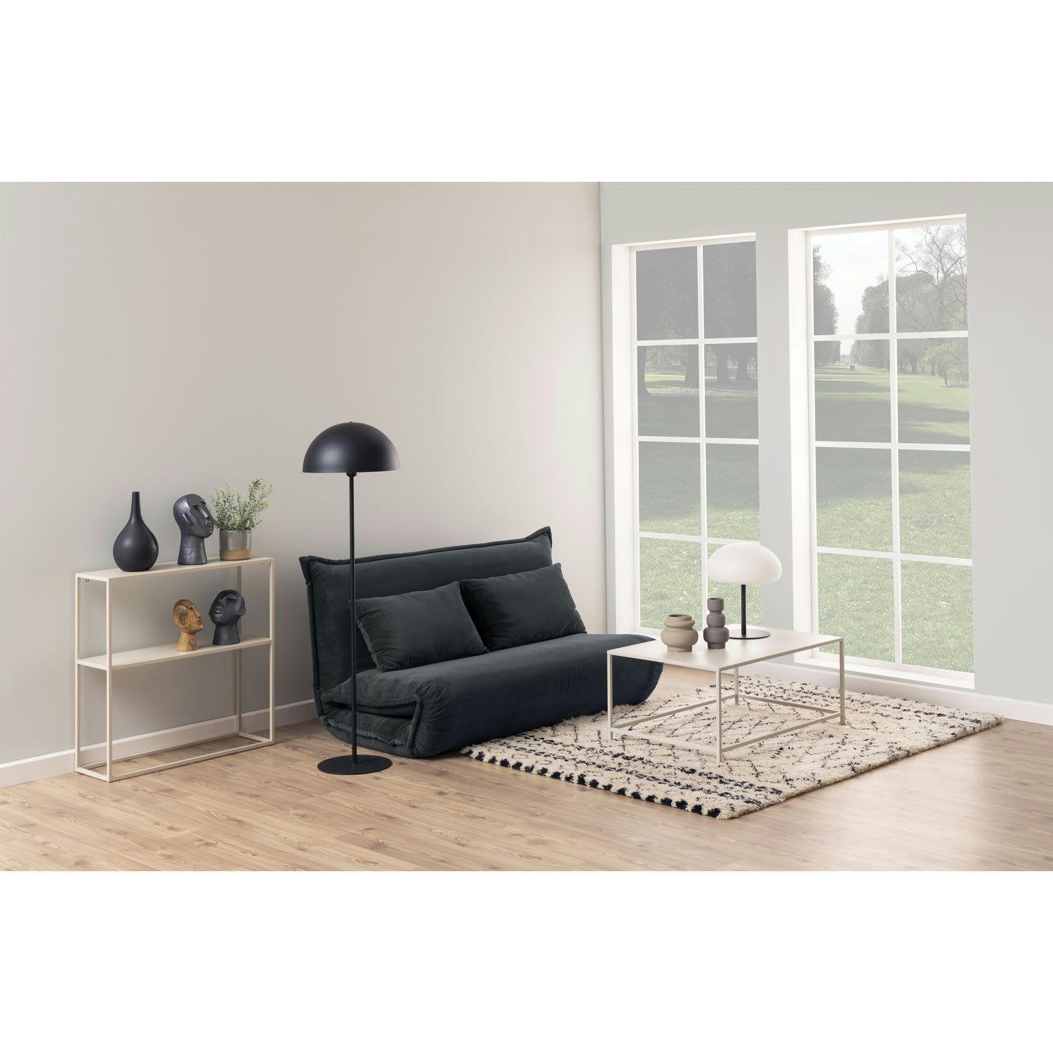 JOY - Table basse en métal taupe