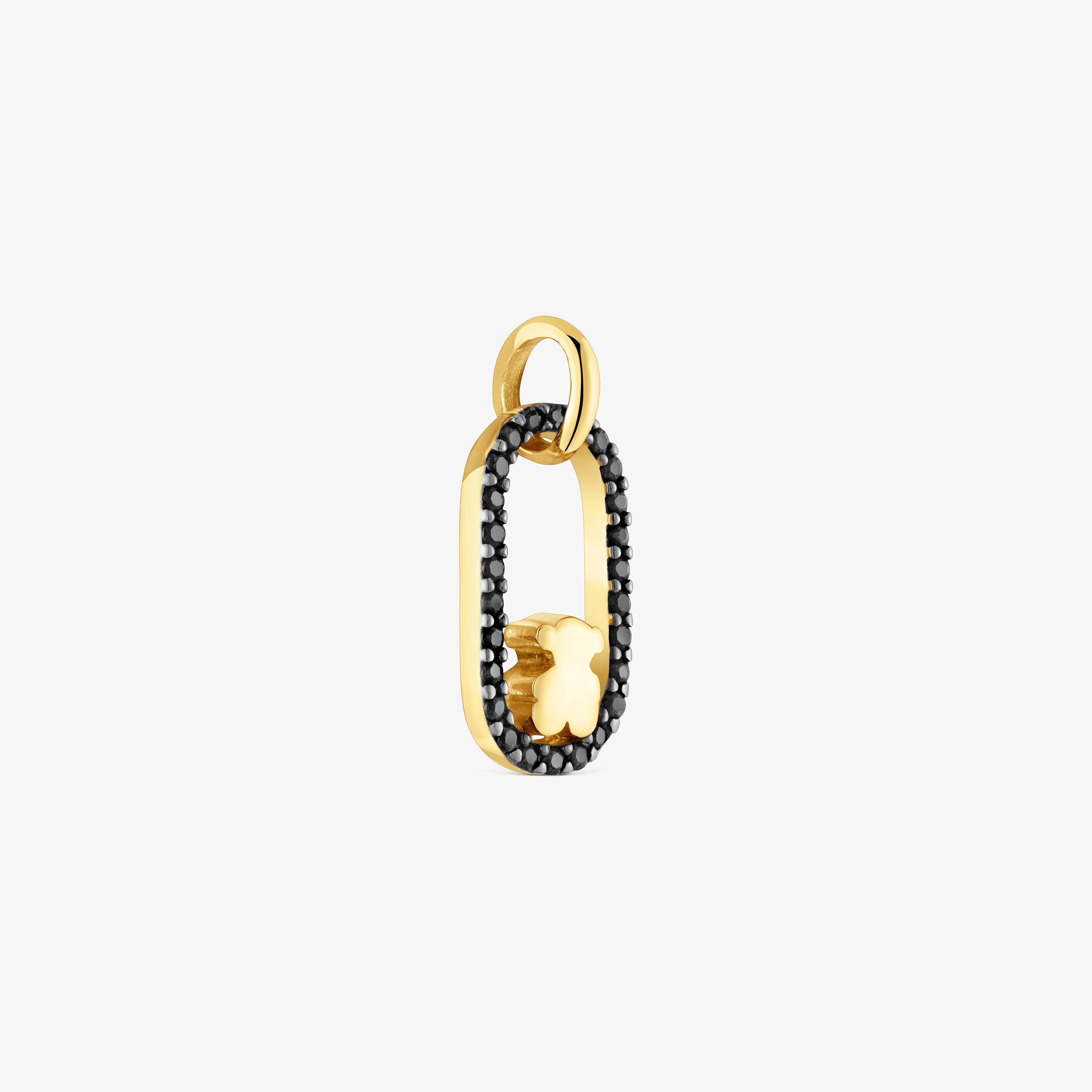 Colgante con baño de oro 18 kt sobre plata y espinelas Camille