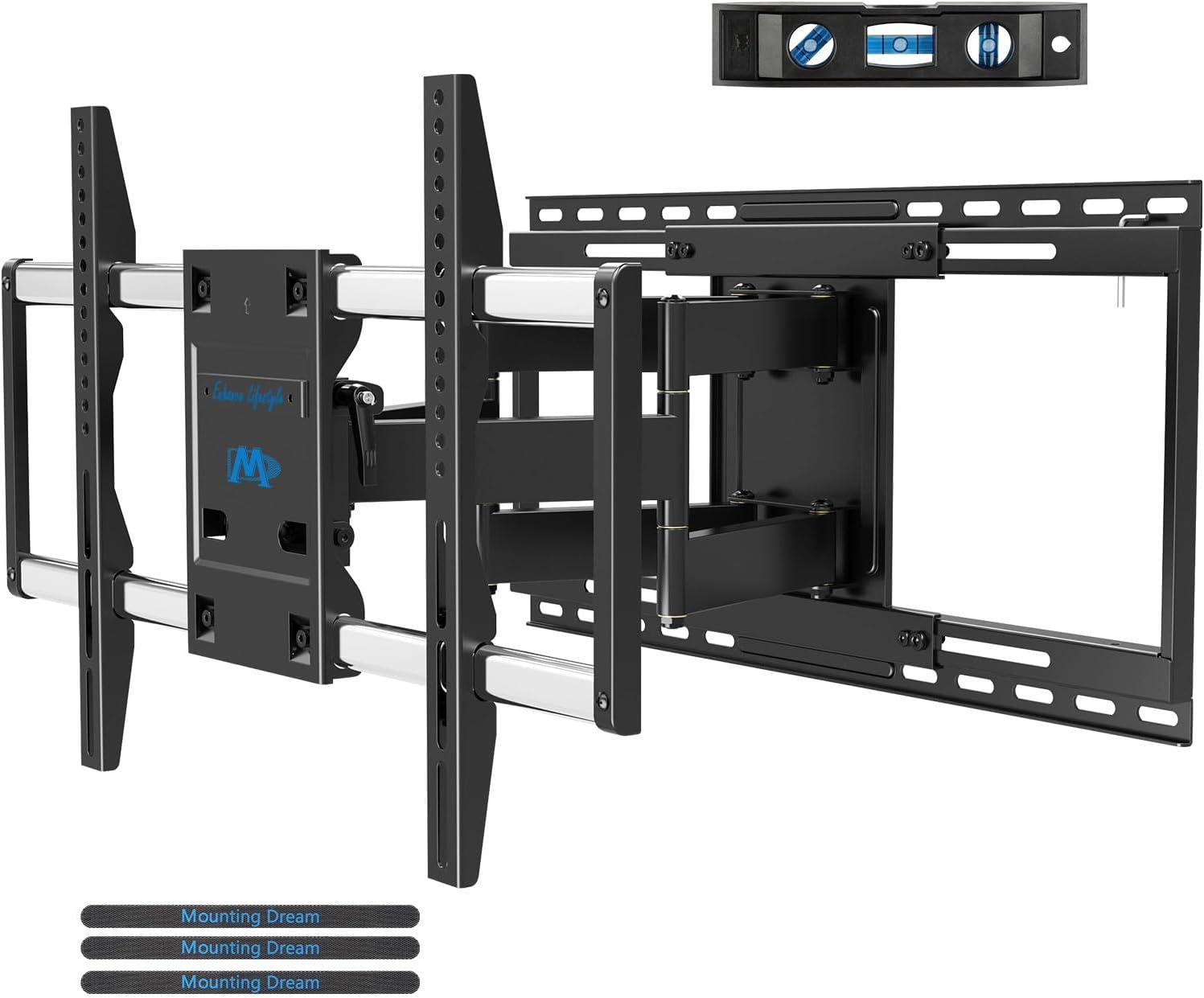 Mounting Dream Full Motion TV Wall Mount with Sliding Design, Tilt and Swivel TV Mount for 42-70 inch TV up to 100 lbs, Max VESA 600×400 mm, Fits 16-24 inch Wood Studs, MD2198-X1