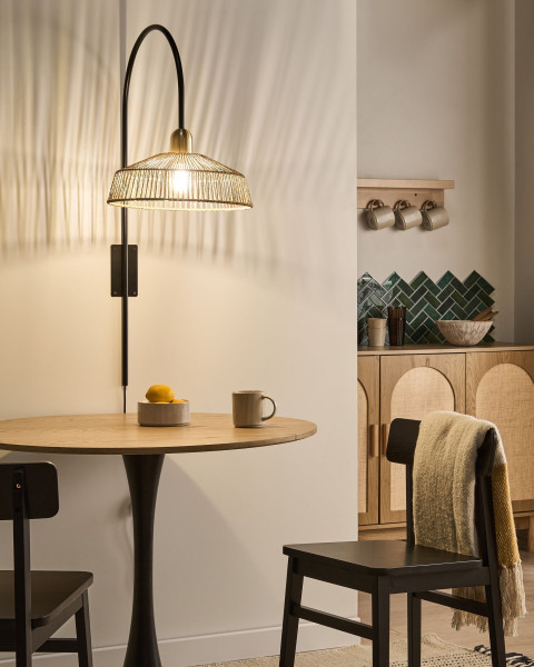 Lampa ściennapapierowa plecionka