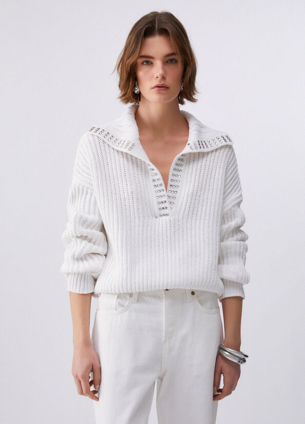 Maglione con strass