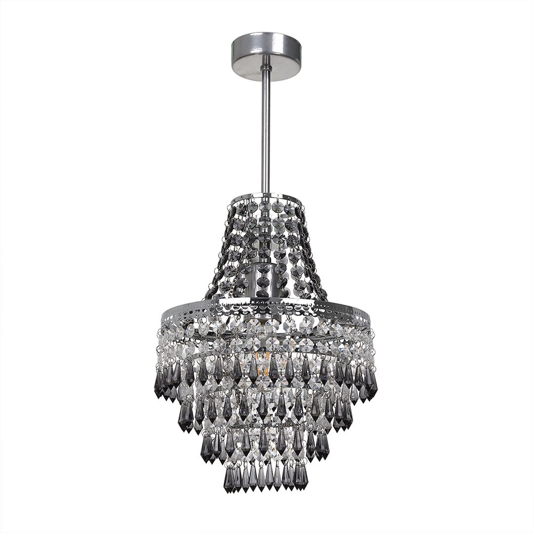 Lampa wisząca czarna CORAL 1xE27x60W wym: 50x23x23 cm Milagro