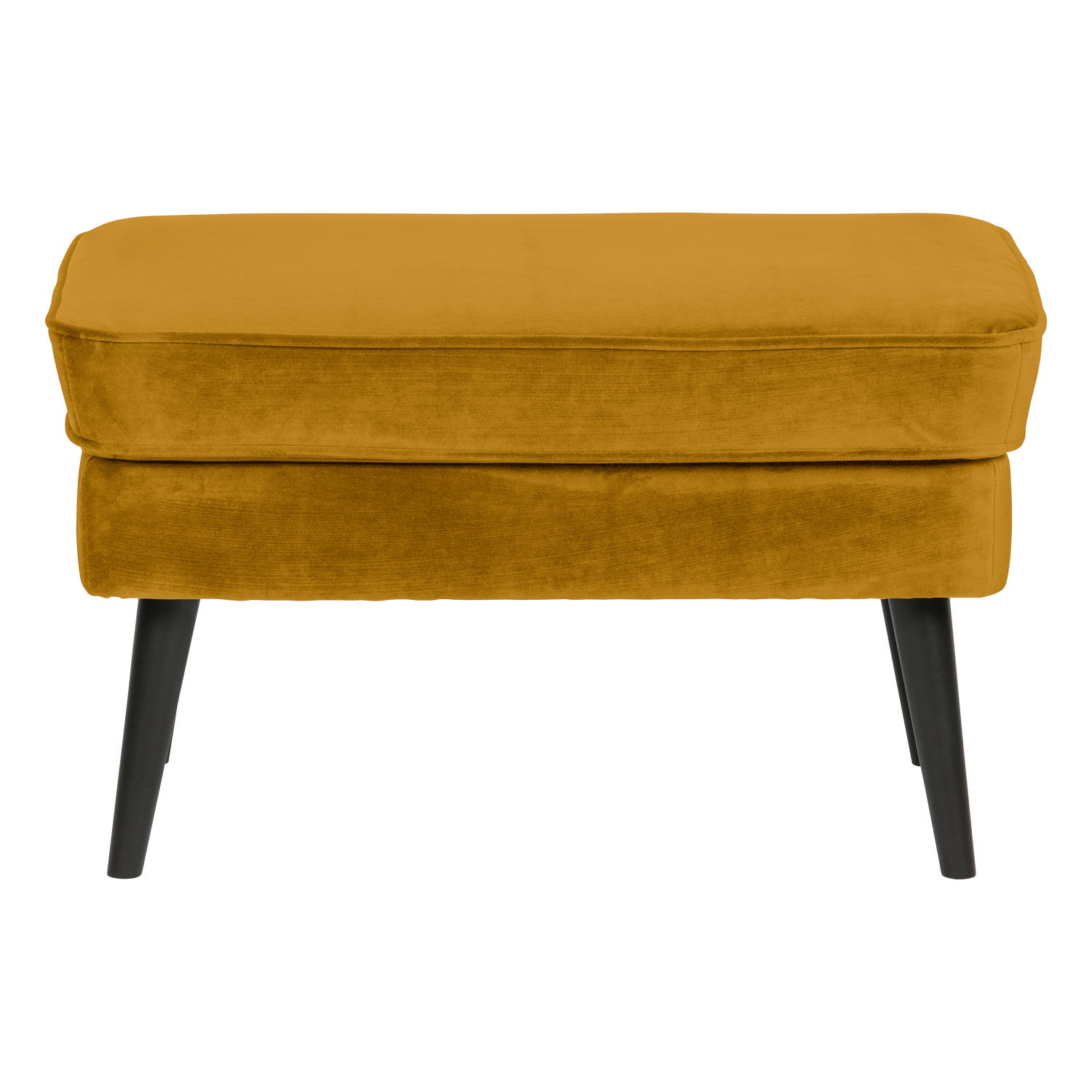 WOOOD hocker Rocco - Velvet - Oker - 47x77x51