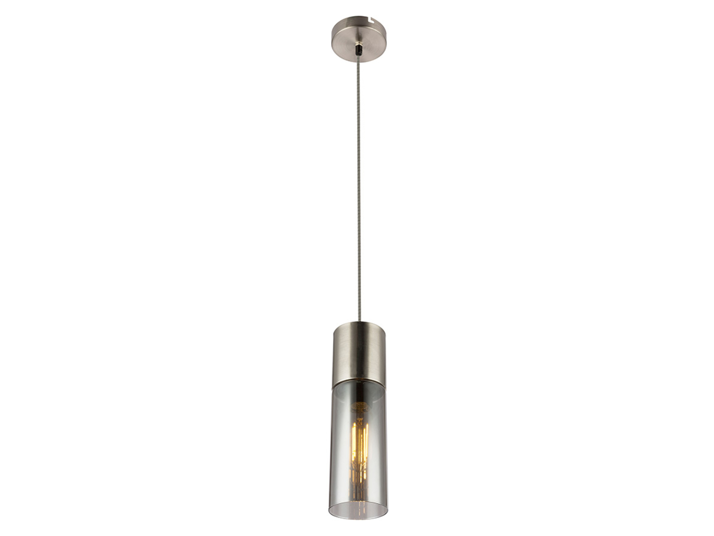 Lampa wisząca Annika metalowa srebrna