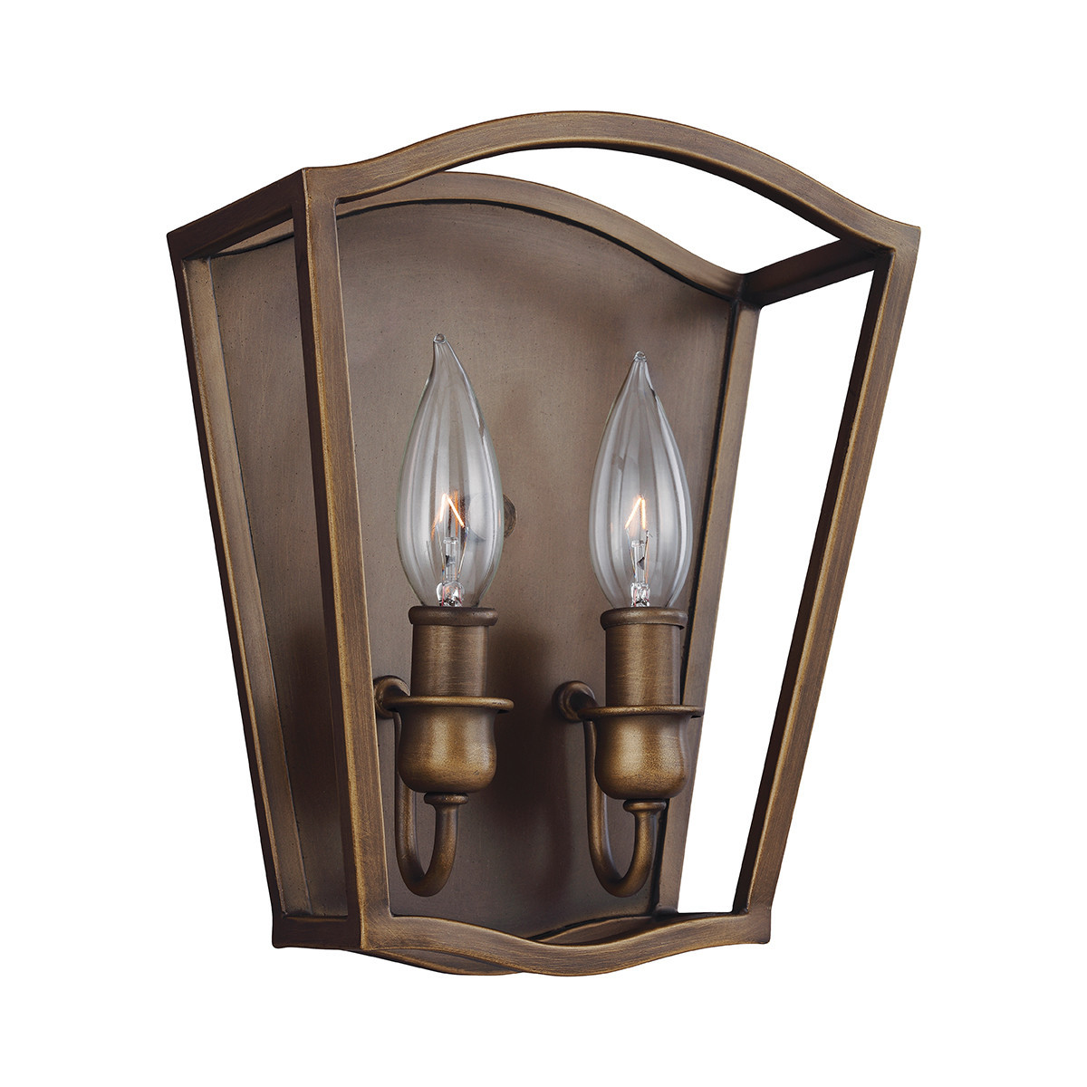Kinkiet brązowy Yarmouth 2xE14x60W wym:24,8x20,3x11,1cm IP20 Feiss