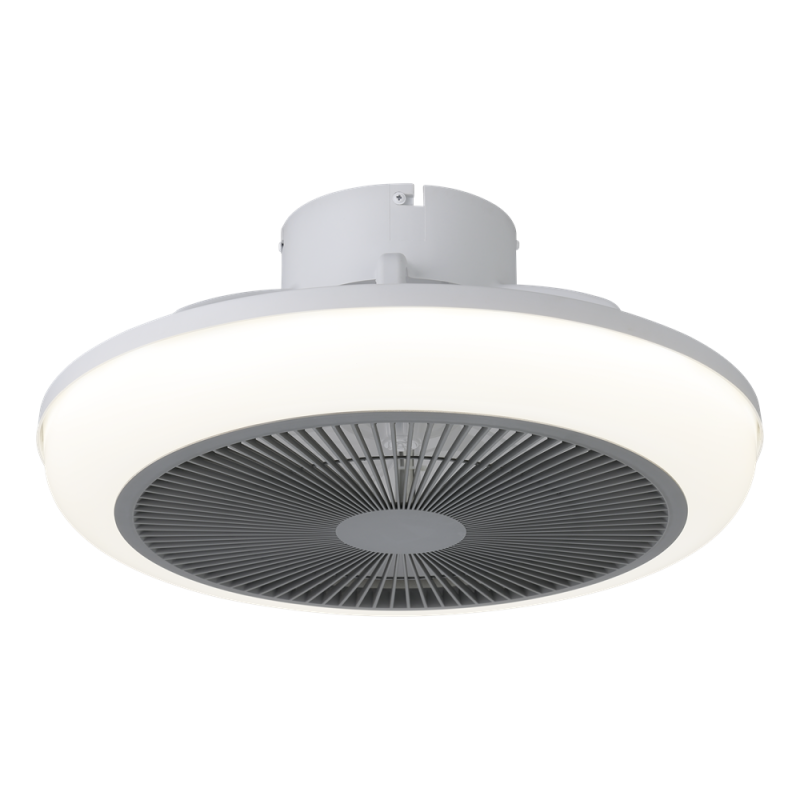 Ventilateur de plafond LED Sayulita blanc et gris Ø 46 cm 20,8 W EGLO