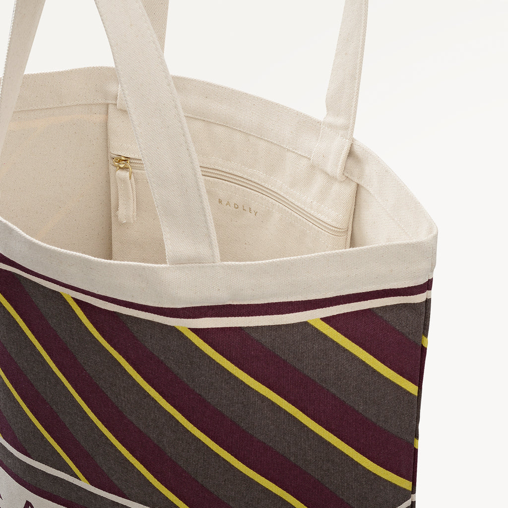 Radley Diagonal Stripe - Extra Large Open Top Tote