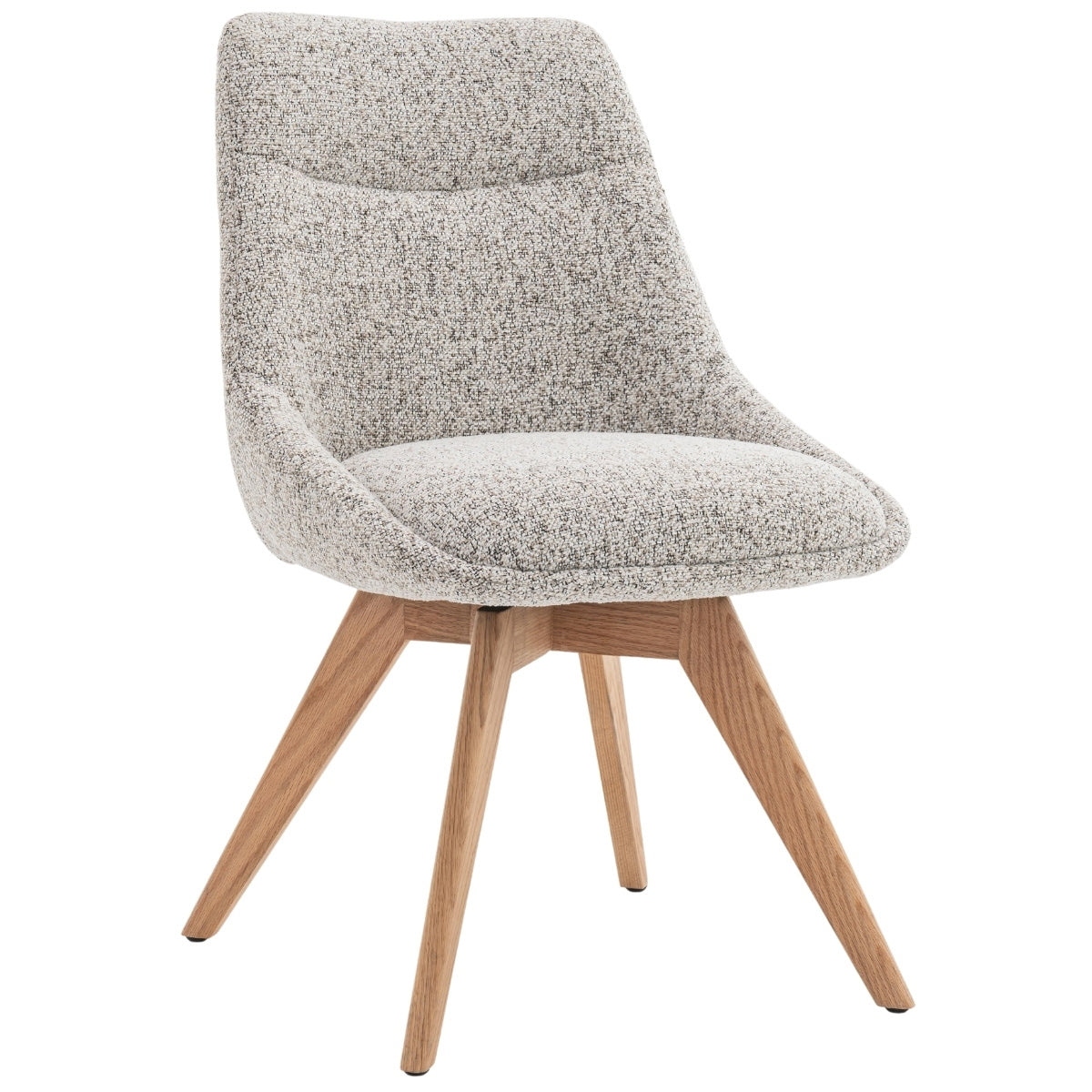 DÉJA Living Eetkamerstoel Malou - Beige/Naturel - Draaibaar - Set van 2