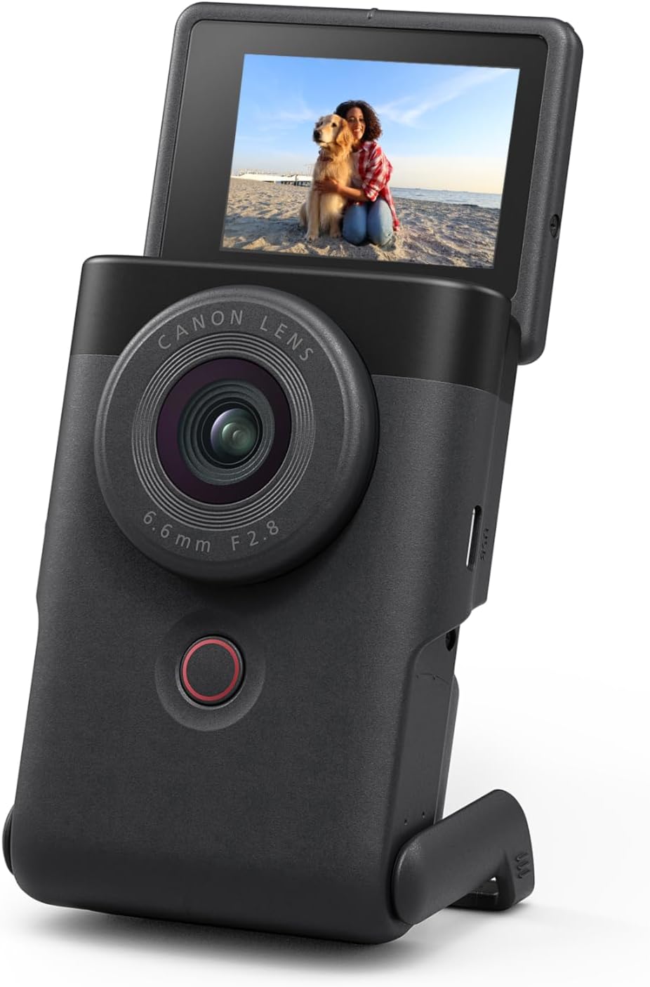 Canon PowerShot V10 Compact Vlogging Camera  1 CMOS Sensor  4K Video Streaming  Built‑in Wide‑Angle Zoom Lens  Flip‑LCD & Stereo Mic  Image Stabilization  Creator Studio in Your Pocket  Black