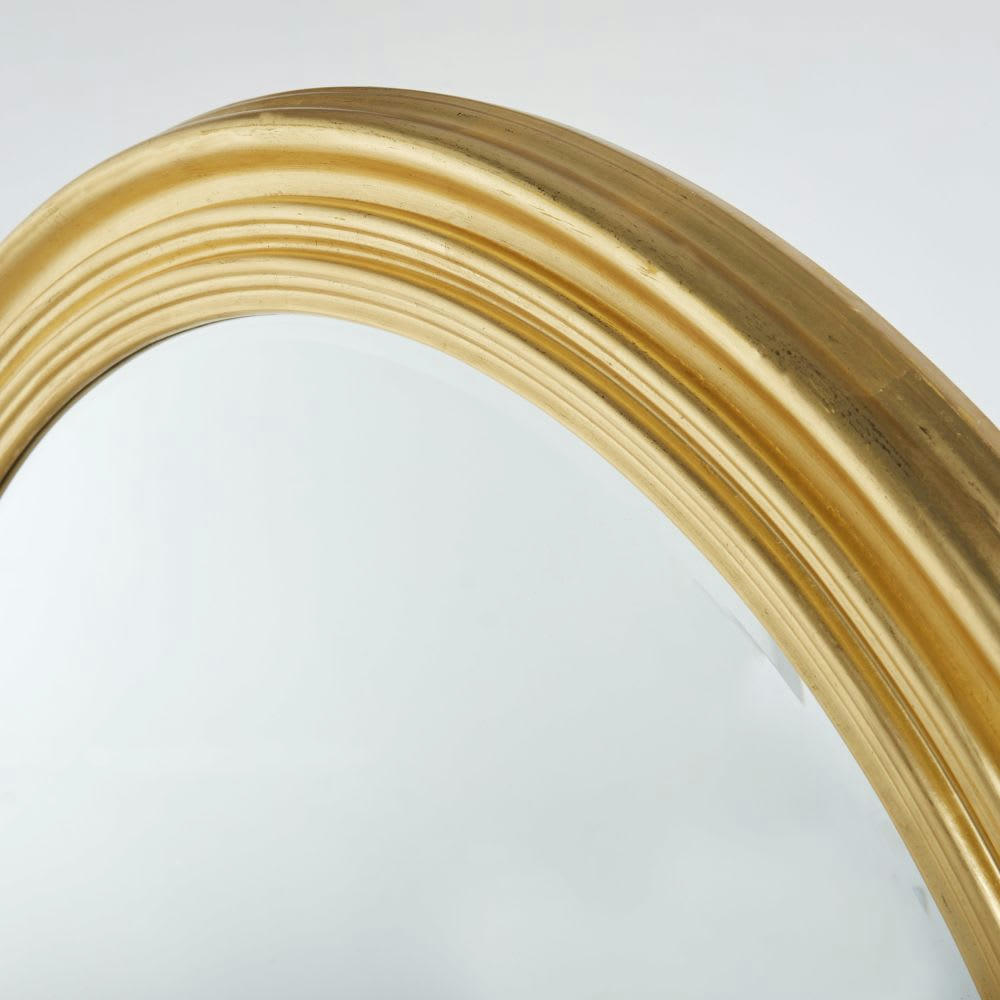 GABIN - Miroir rond à moulures dorées D120