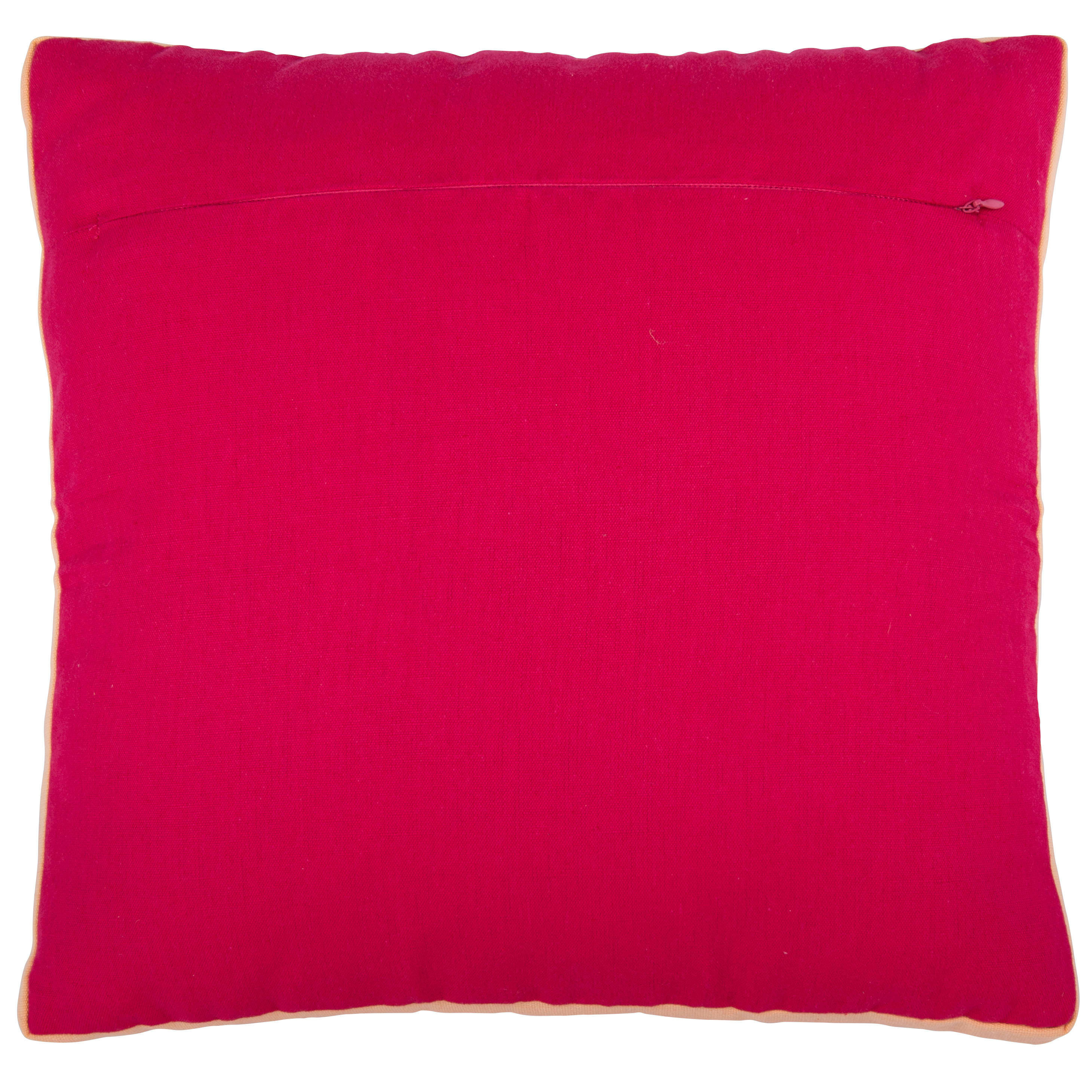COVELO - Coussin en polyester recyclé rose framboise écrasée 40x40