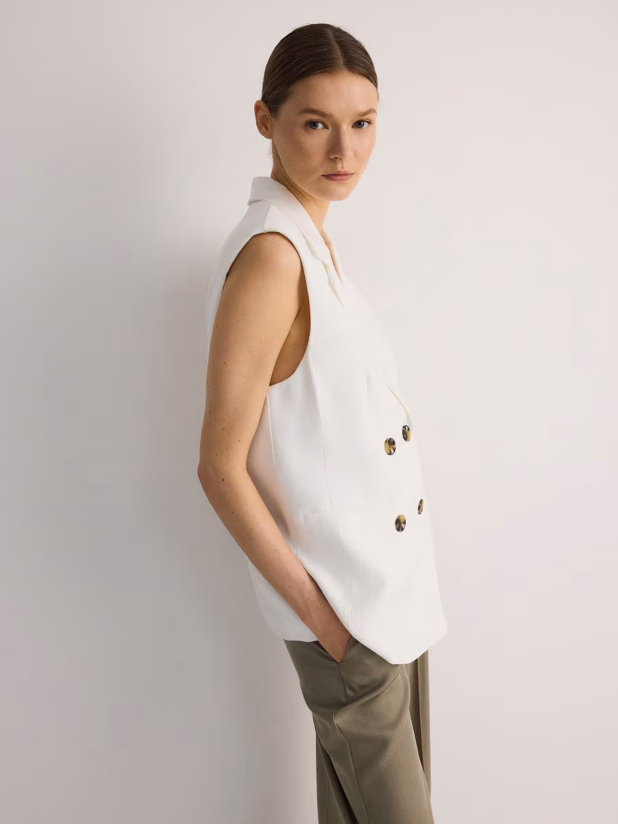 Long Double-Breasted Vest