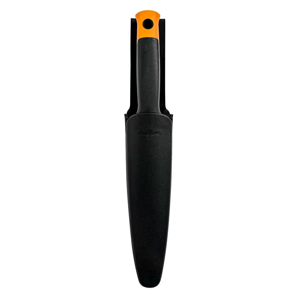 Fiskars Stainless-Steel Dual-Edged Hori Hori Garden Knife with Sheath