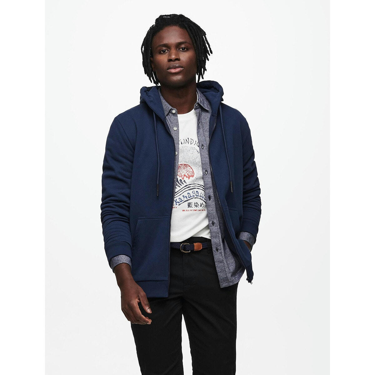 Sweat  zippé à capuche droit Ceres