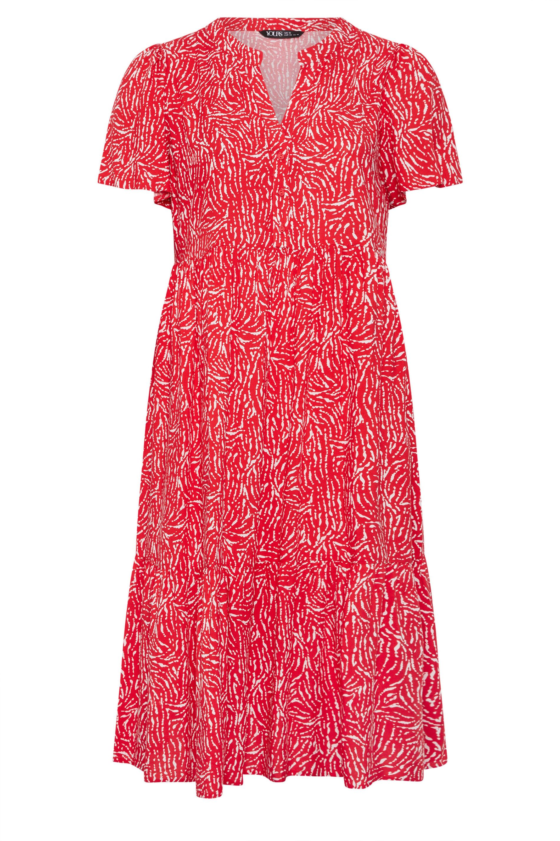 Yours Abstract Half Placket Dress
