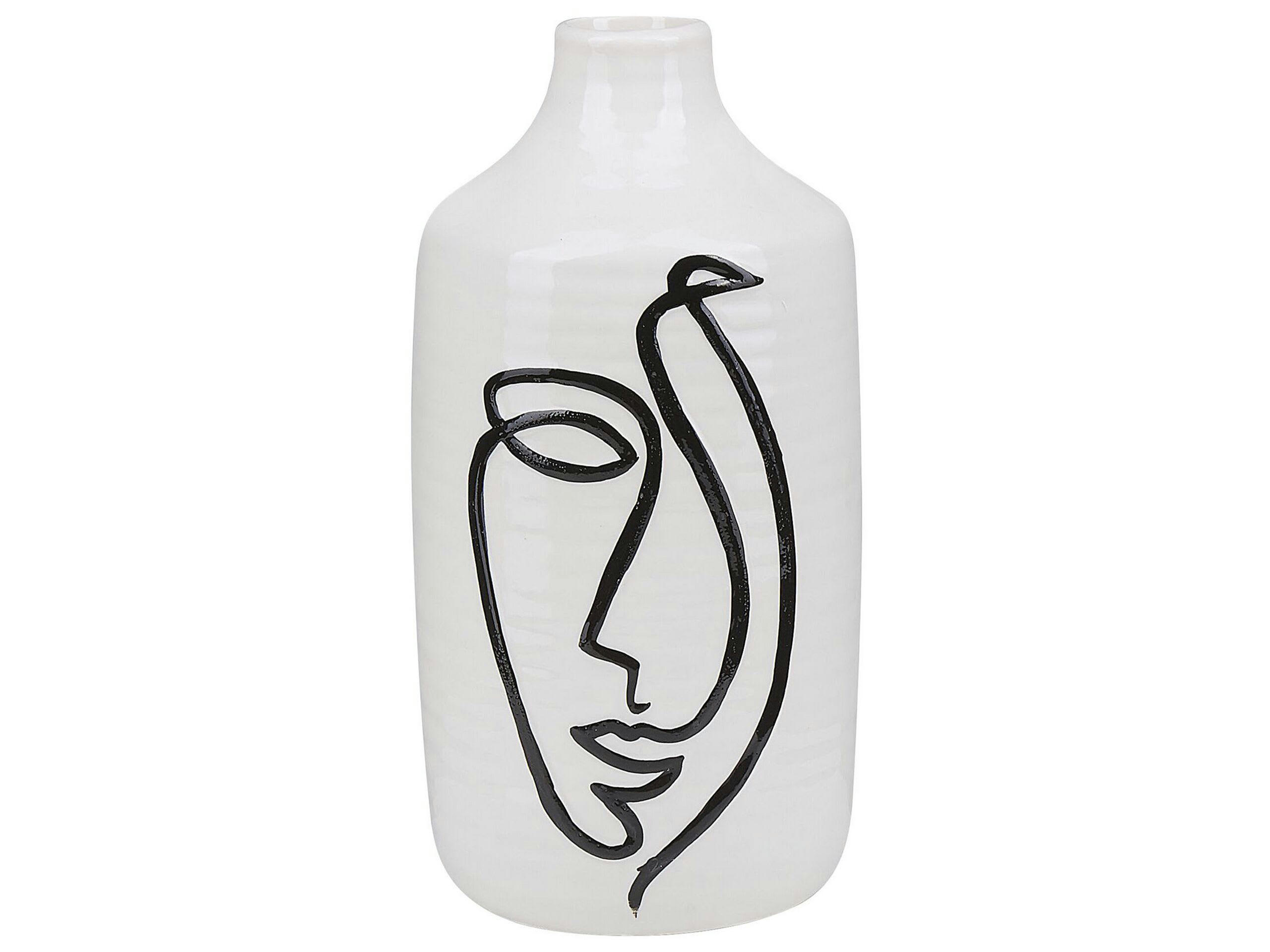 AENUS - Vase décoratif blanc 22 cm