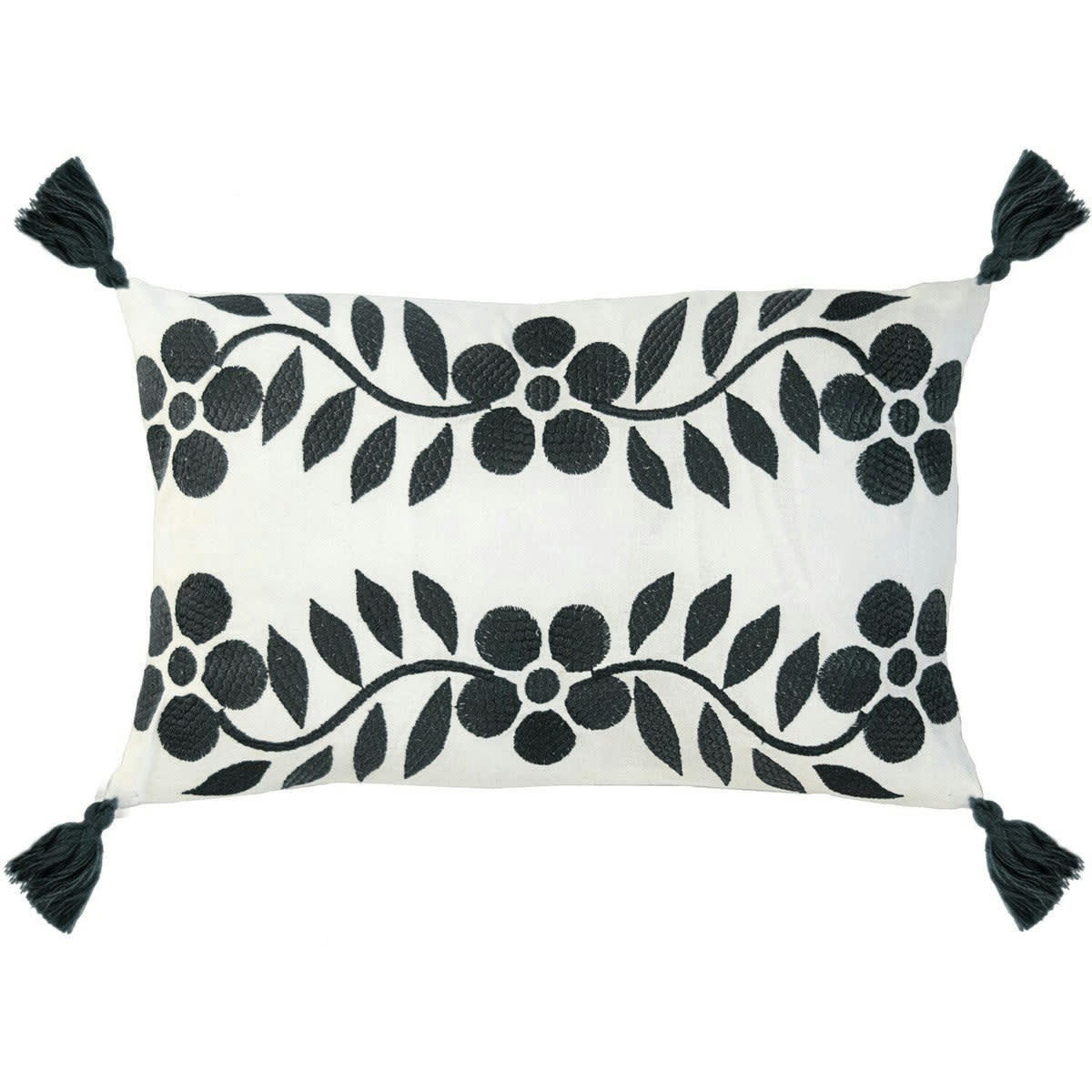 MATISSE - Housse de coussin coton  50x30 noir
