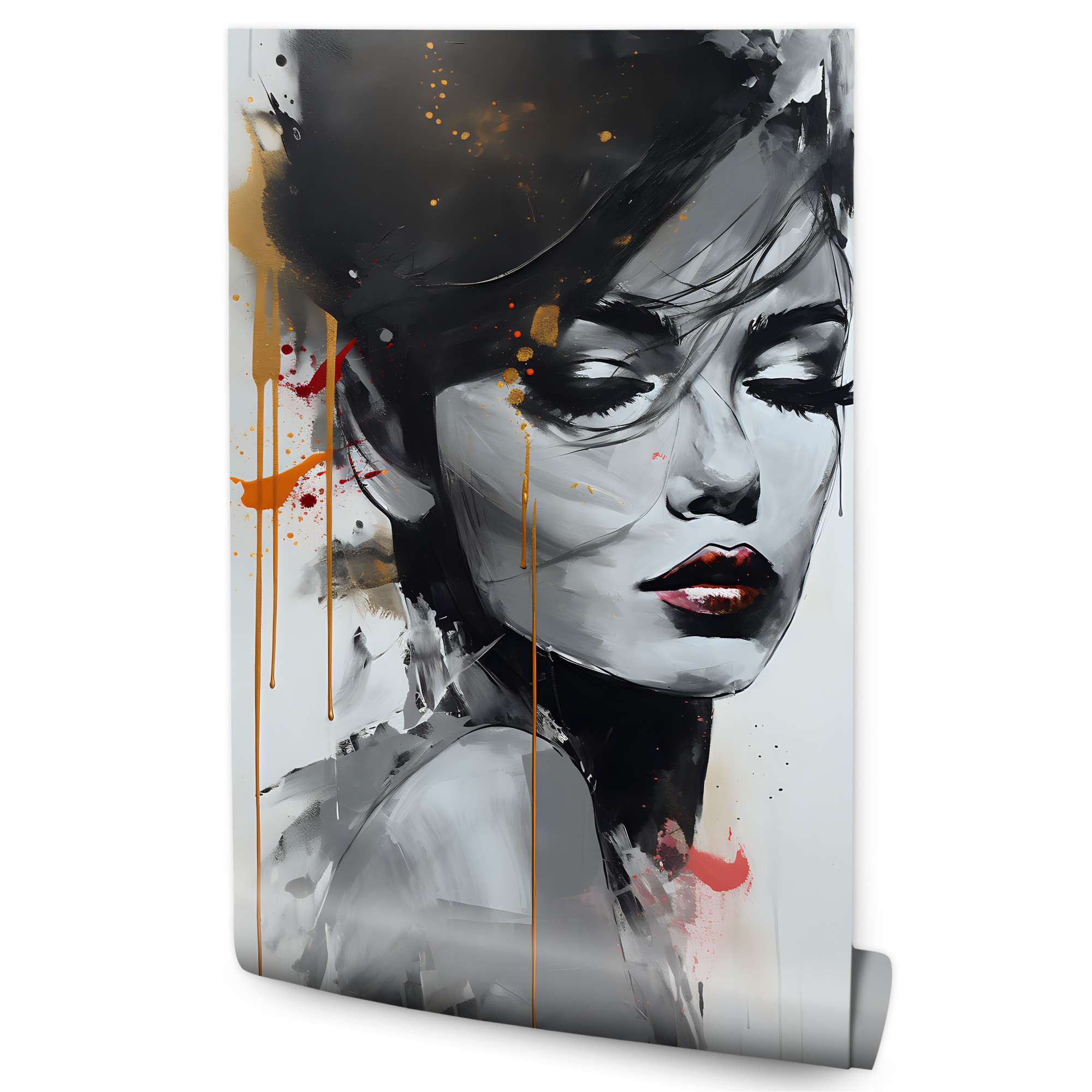 Fototapeta Portret Kobiety W Abstrakcyjnym Stylu 100x150cm