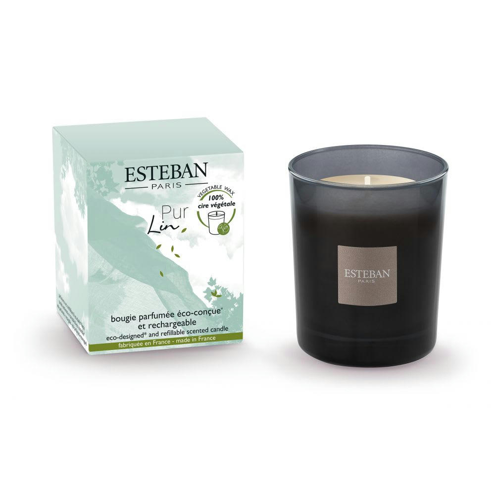 PURE LIN - Bougie classique parfumée rechargeable
