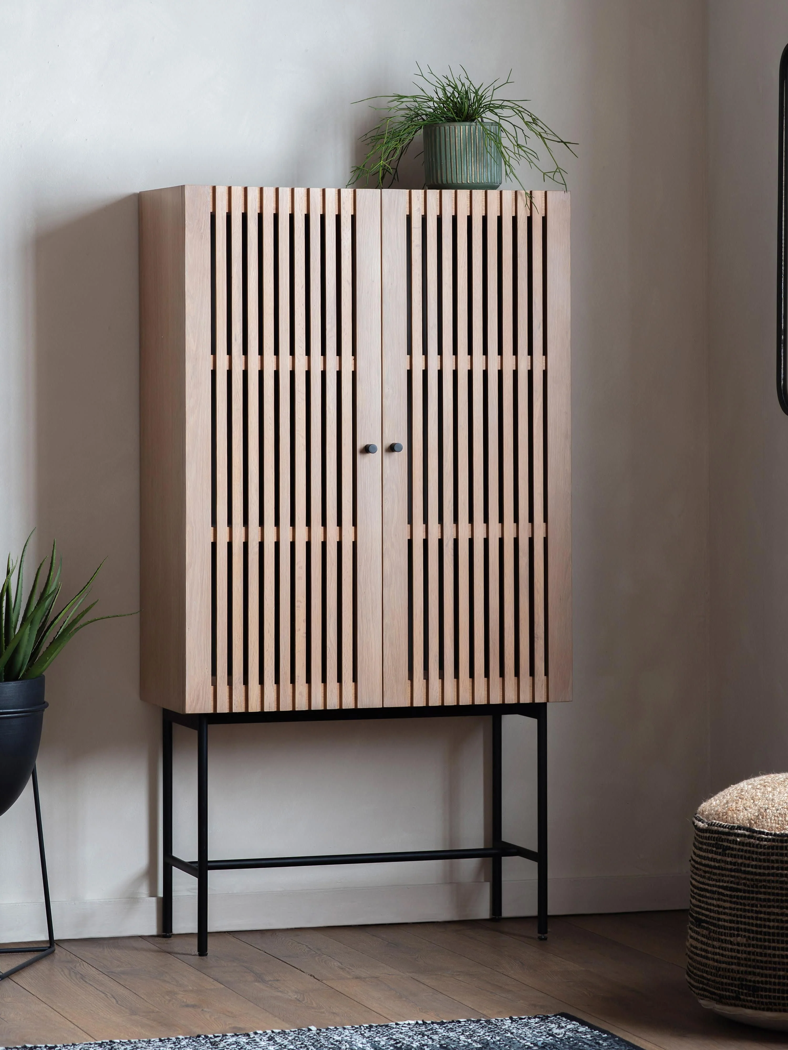 Holz-Highboard Okayama