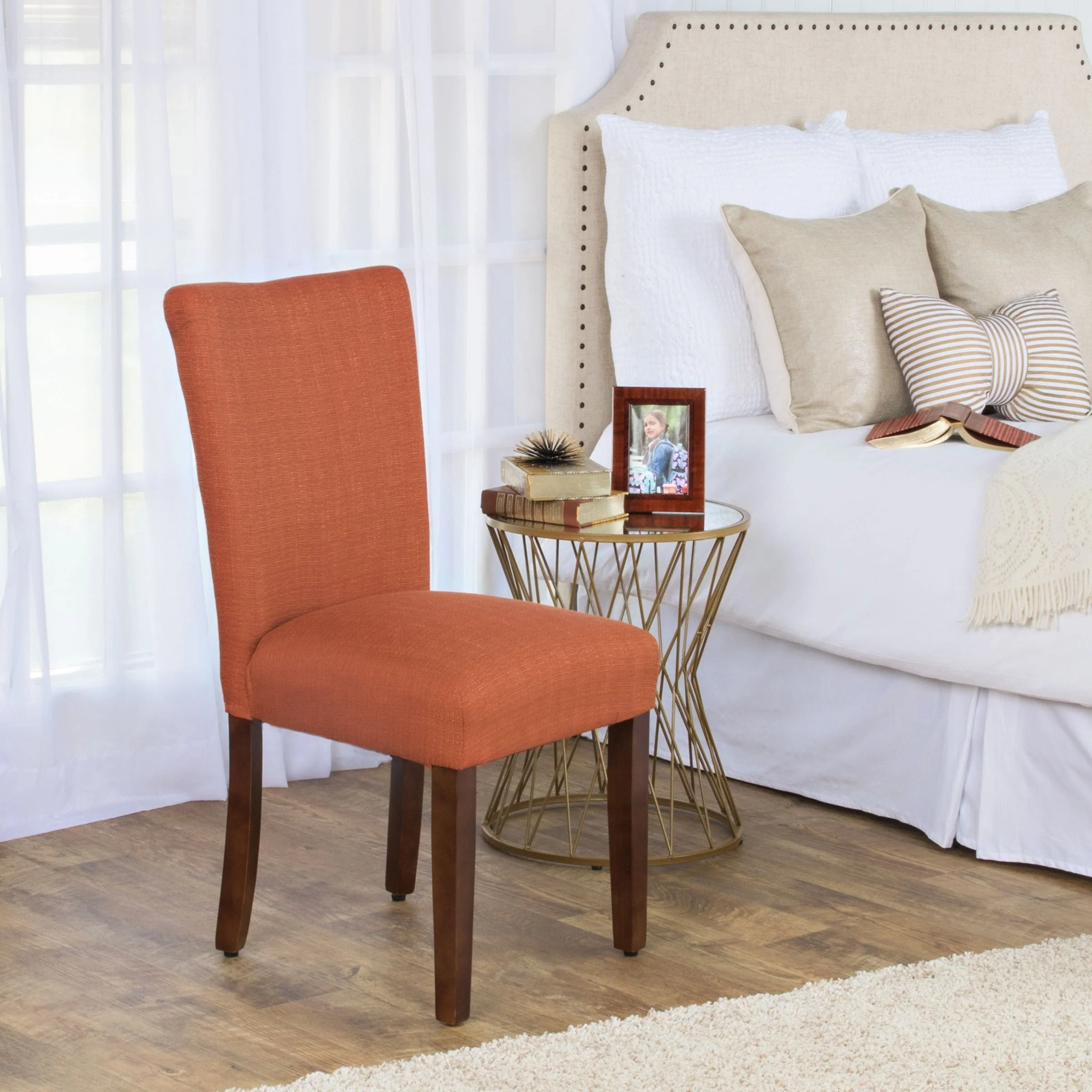 HomePop Parson Dining Chair - Textured Solid Everly Cayenne - Single