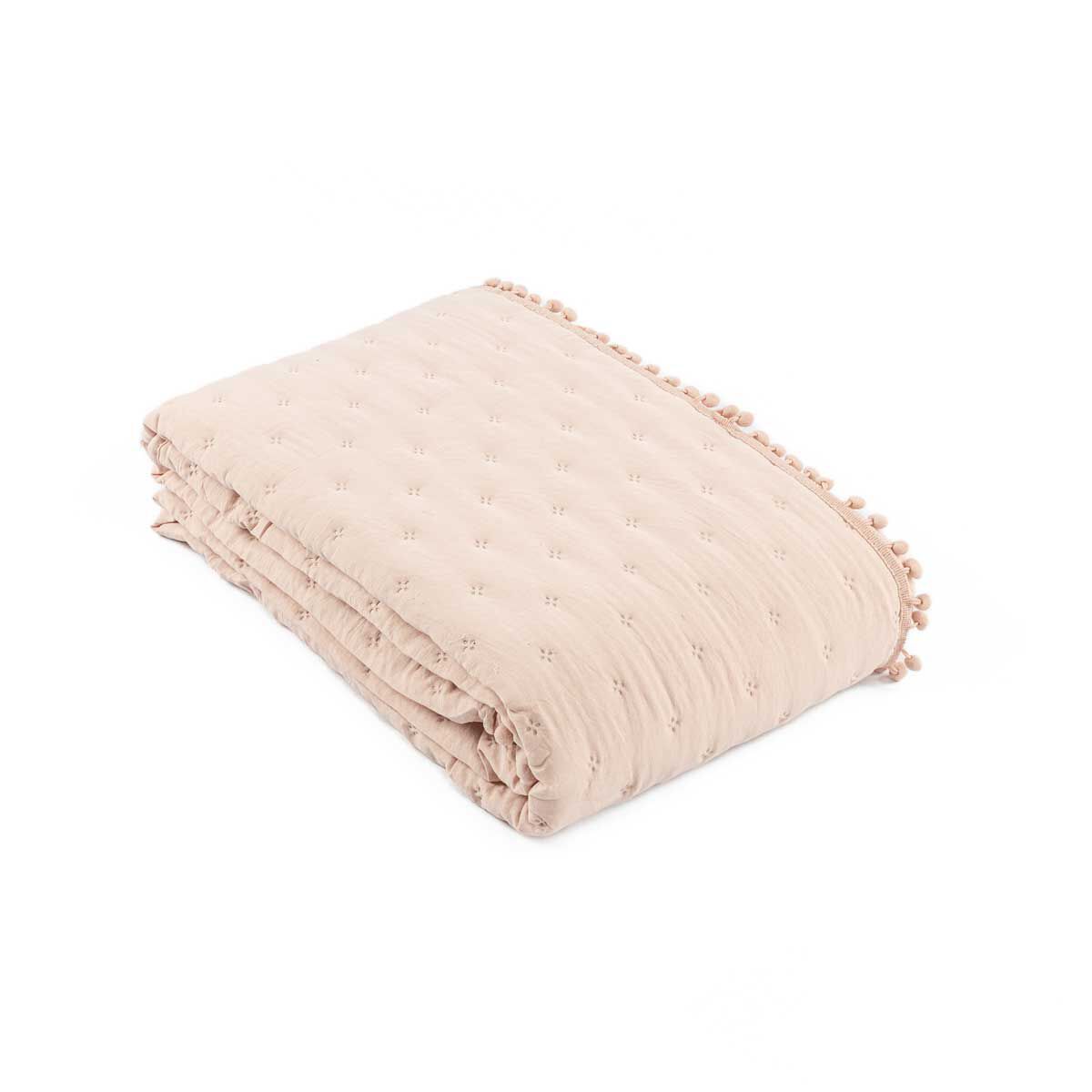 Edredão BEAR rosa e cinzareversível 140x220cm