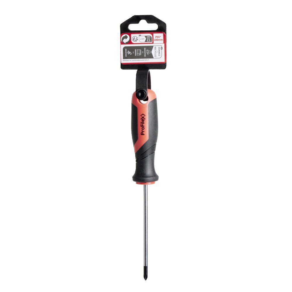 Tournevis cruciforme 25mm PH1 rouge