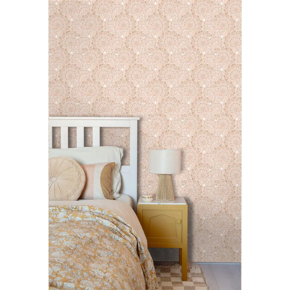 ESTAhome behang vintage bloemen beige - 50 x 900 cm