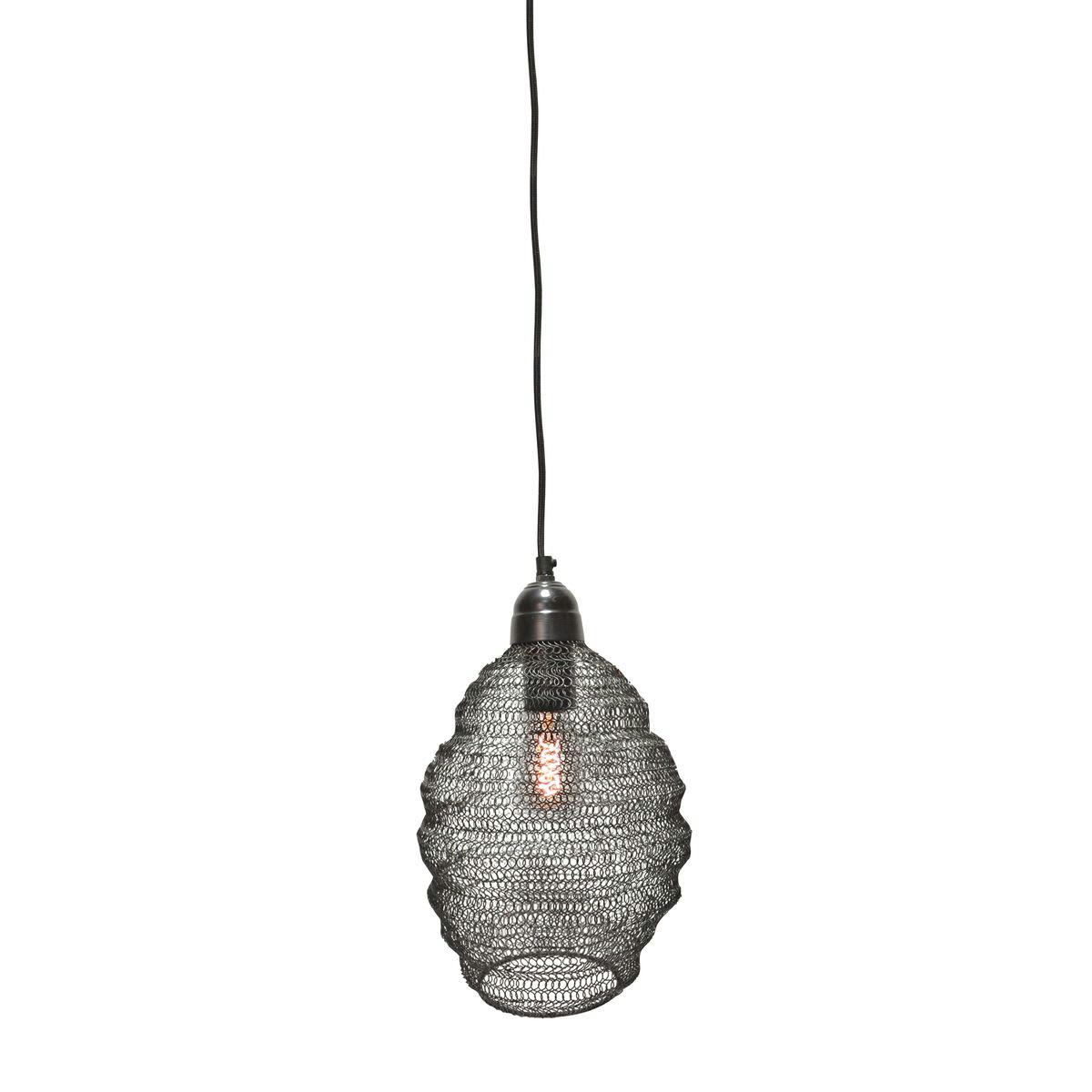 SPIRIT - Suspension en métal filaire noir h35cm