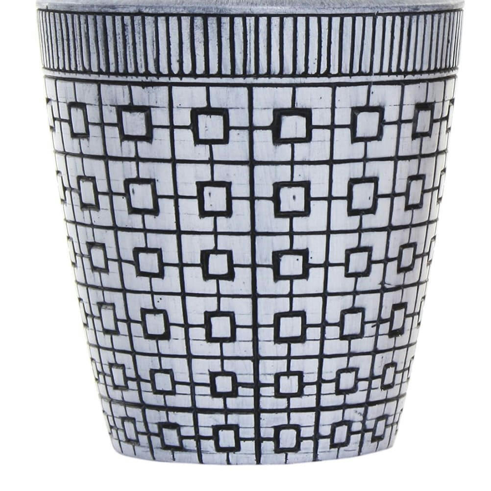 ORIENTAL - Vase en résine bleu oriental H20cm