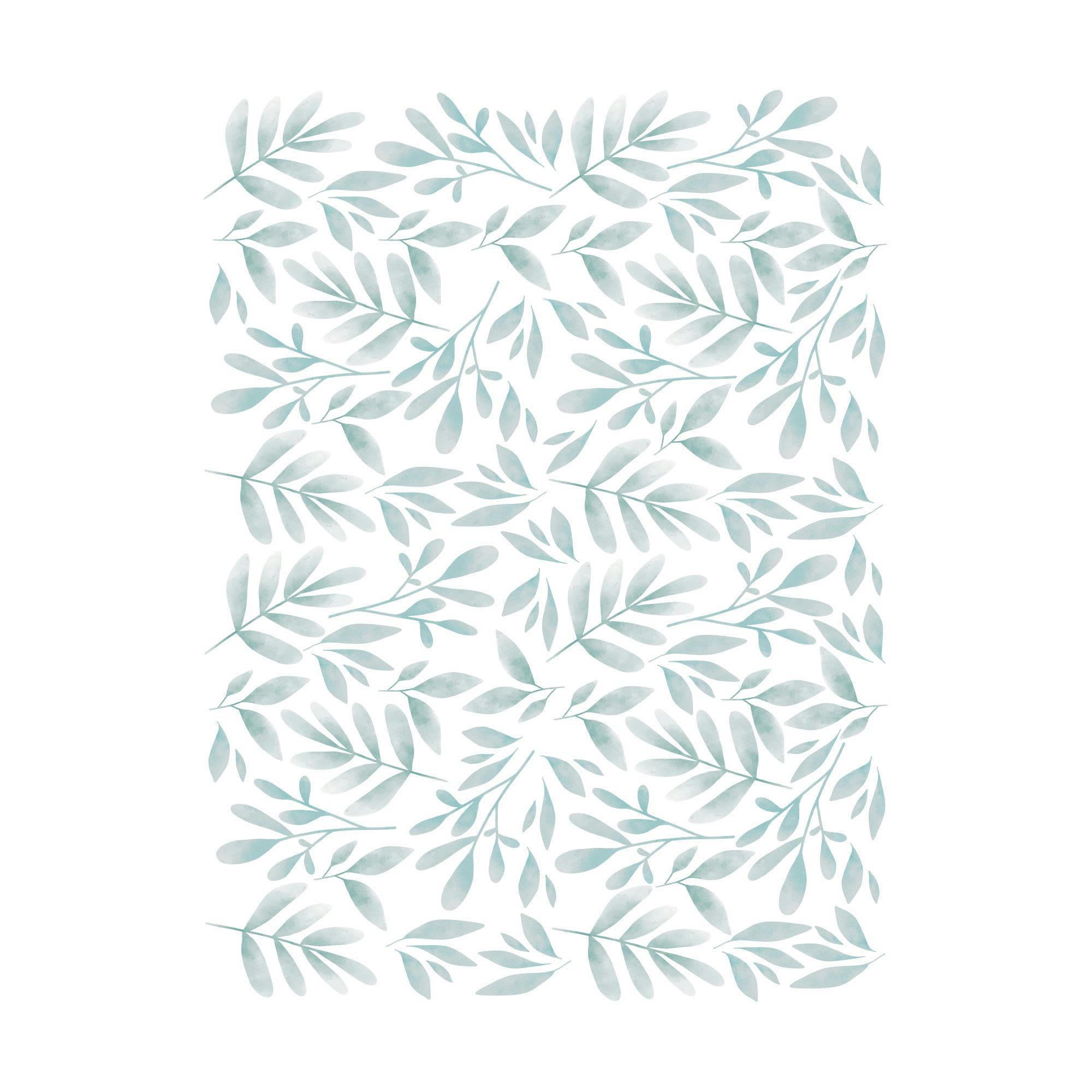 - Stickers muraux plantes décoratives style aquarelle vert