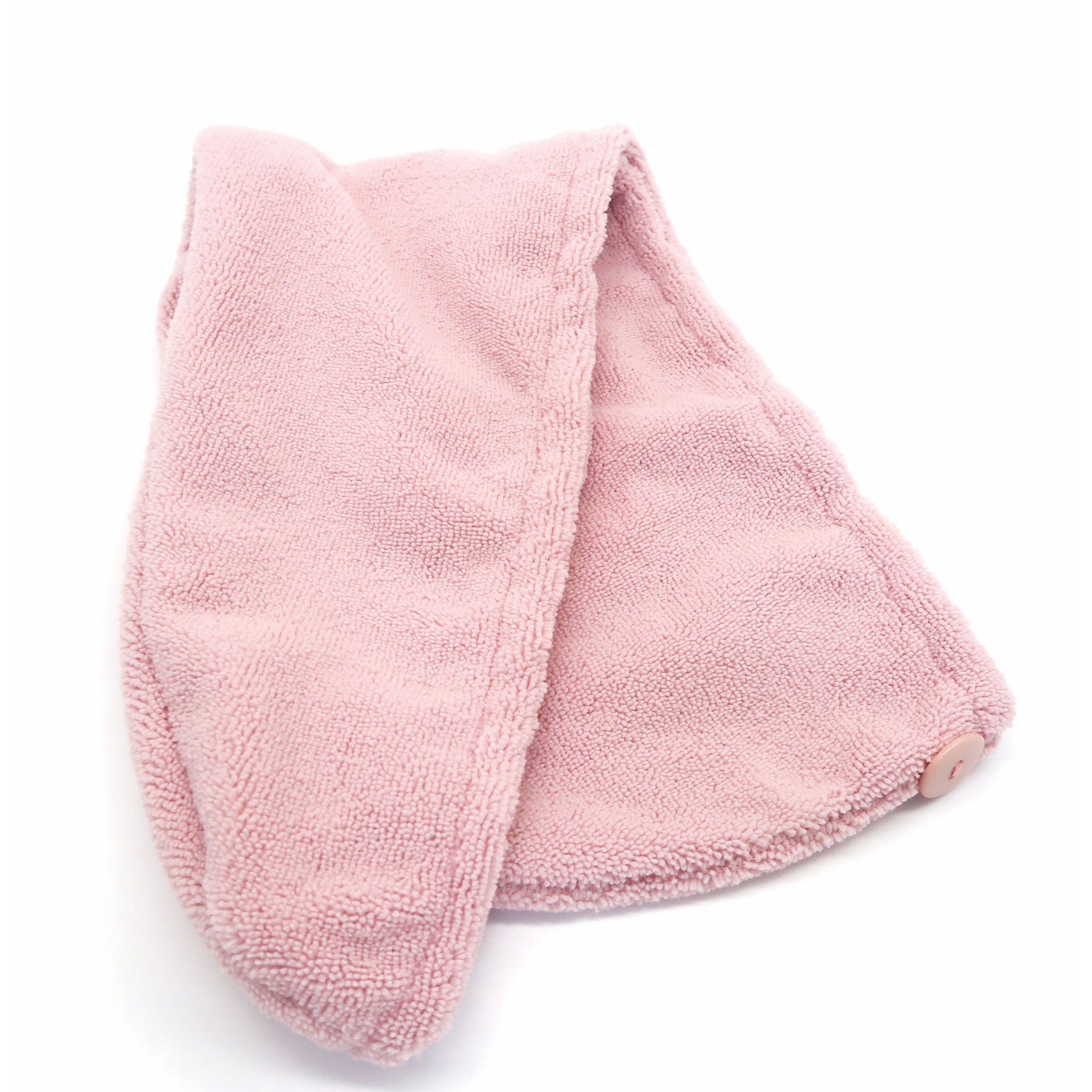 Danielle Creations Pink Turban Hair Towel Infused With Keratin Oil