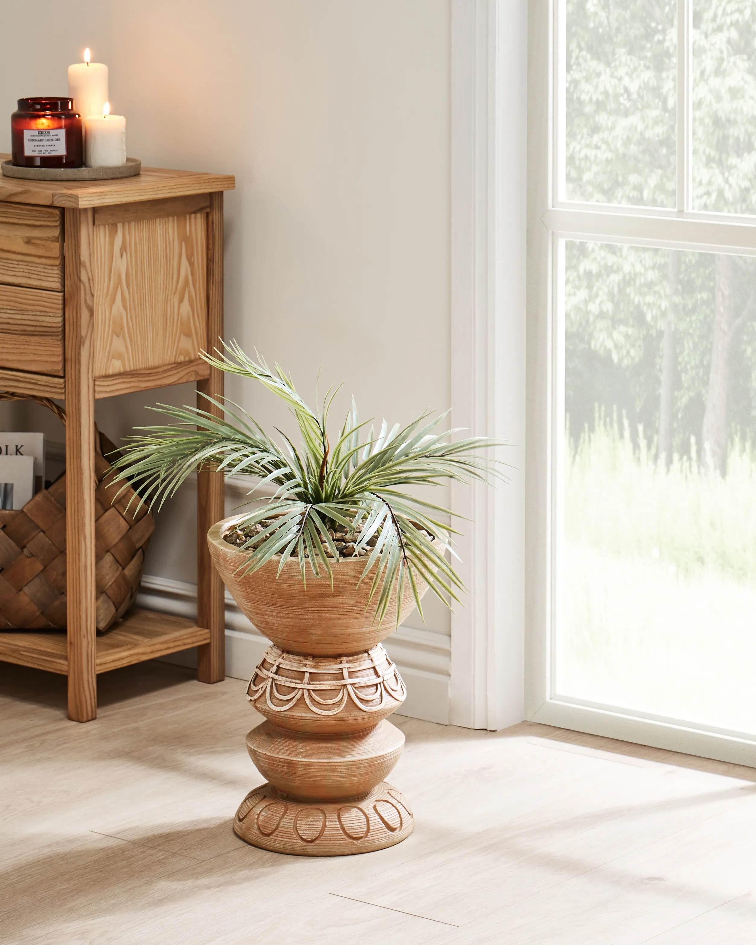 Plant Pot DISPORUM 29 cm Light Brown