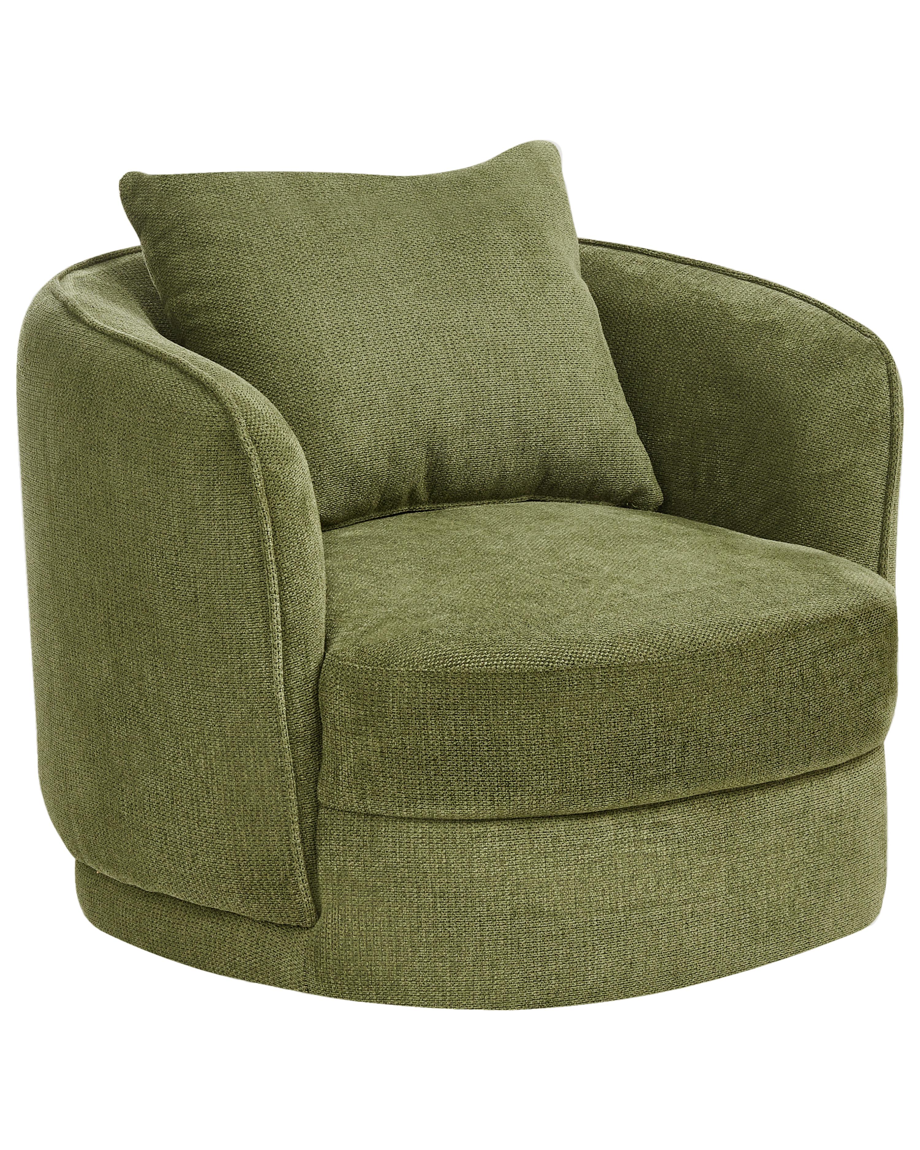 Swivel Armchair ANDALEN Fabric Green