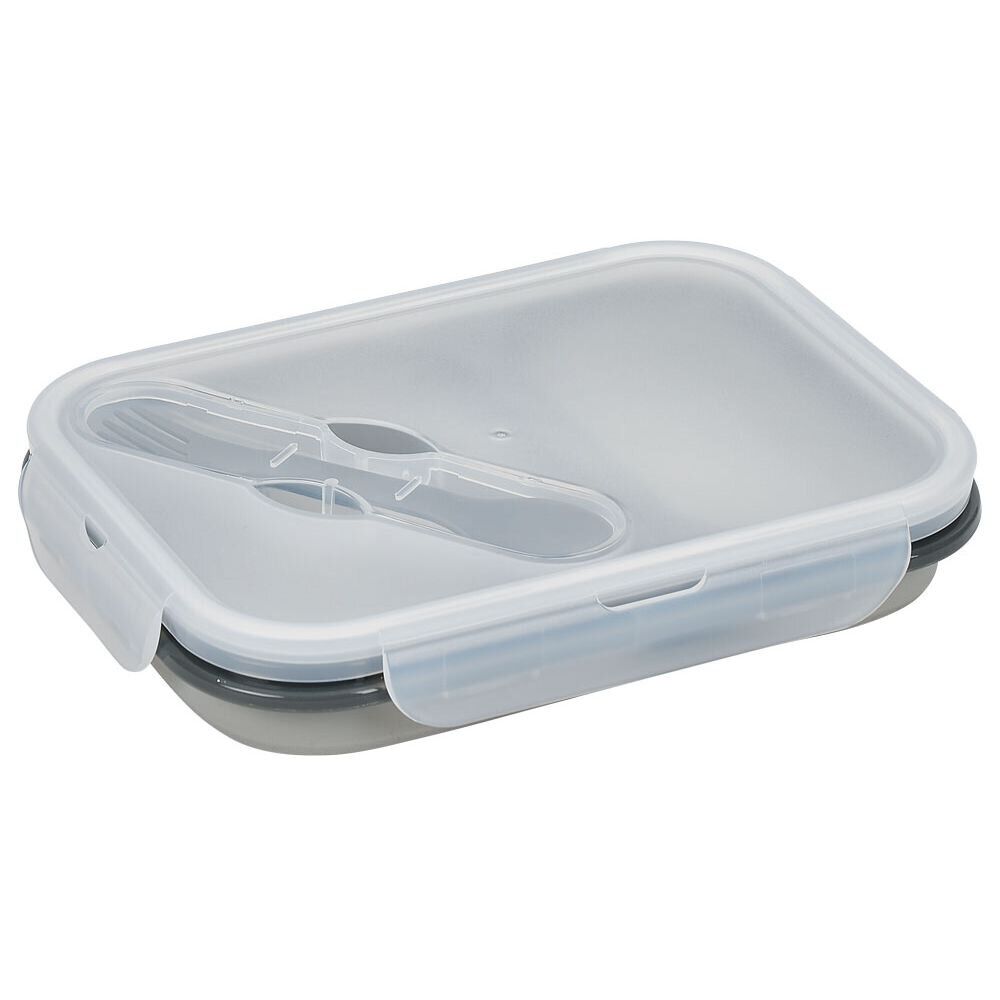 Lunchbox rétractable 2 compartiments avec couvercle 3 coloris