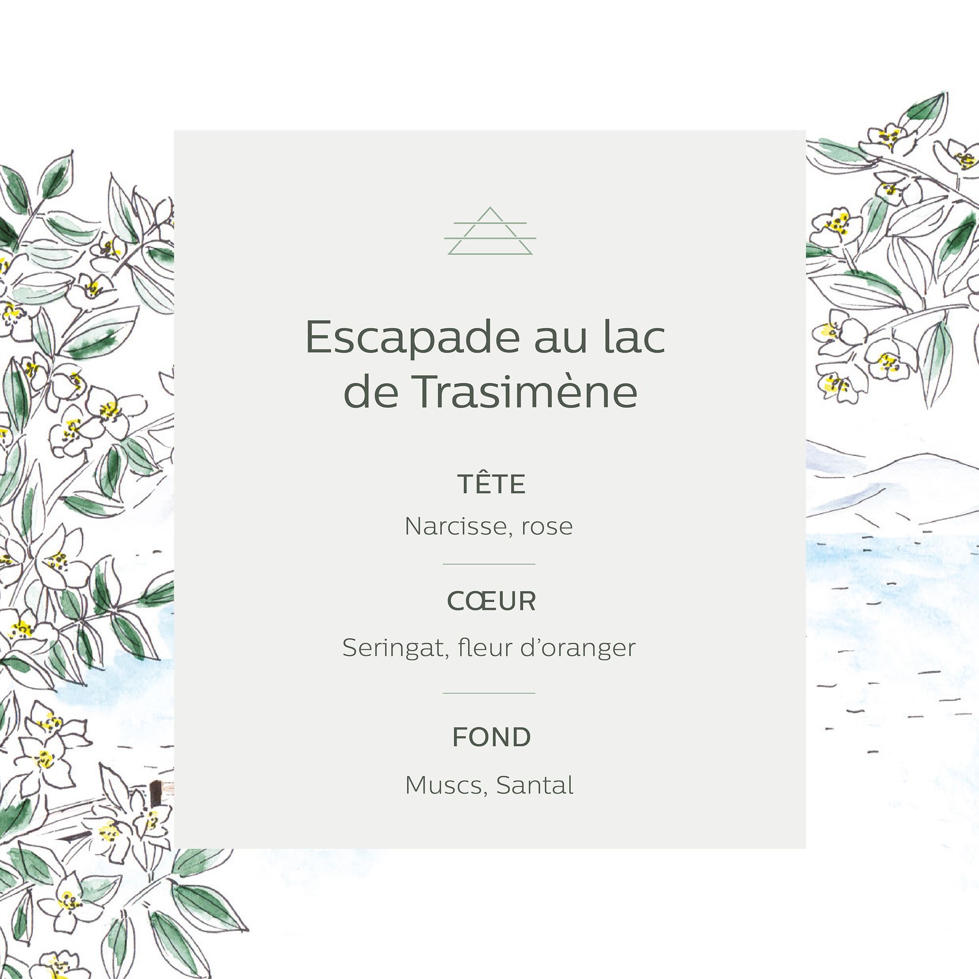 ESCAPADES - Bougie parfumée senteur Balade au Lac de Trasimène 170g