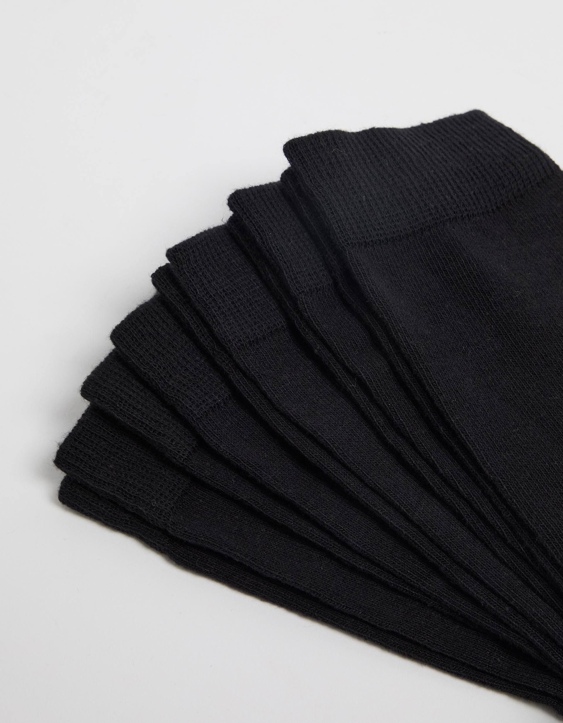Pack 5 Pares de Meias Lisas, Homem, Preto