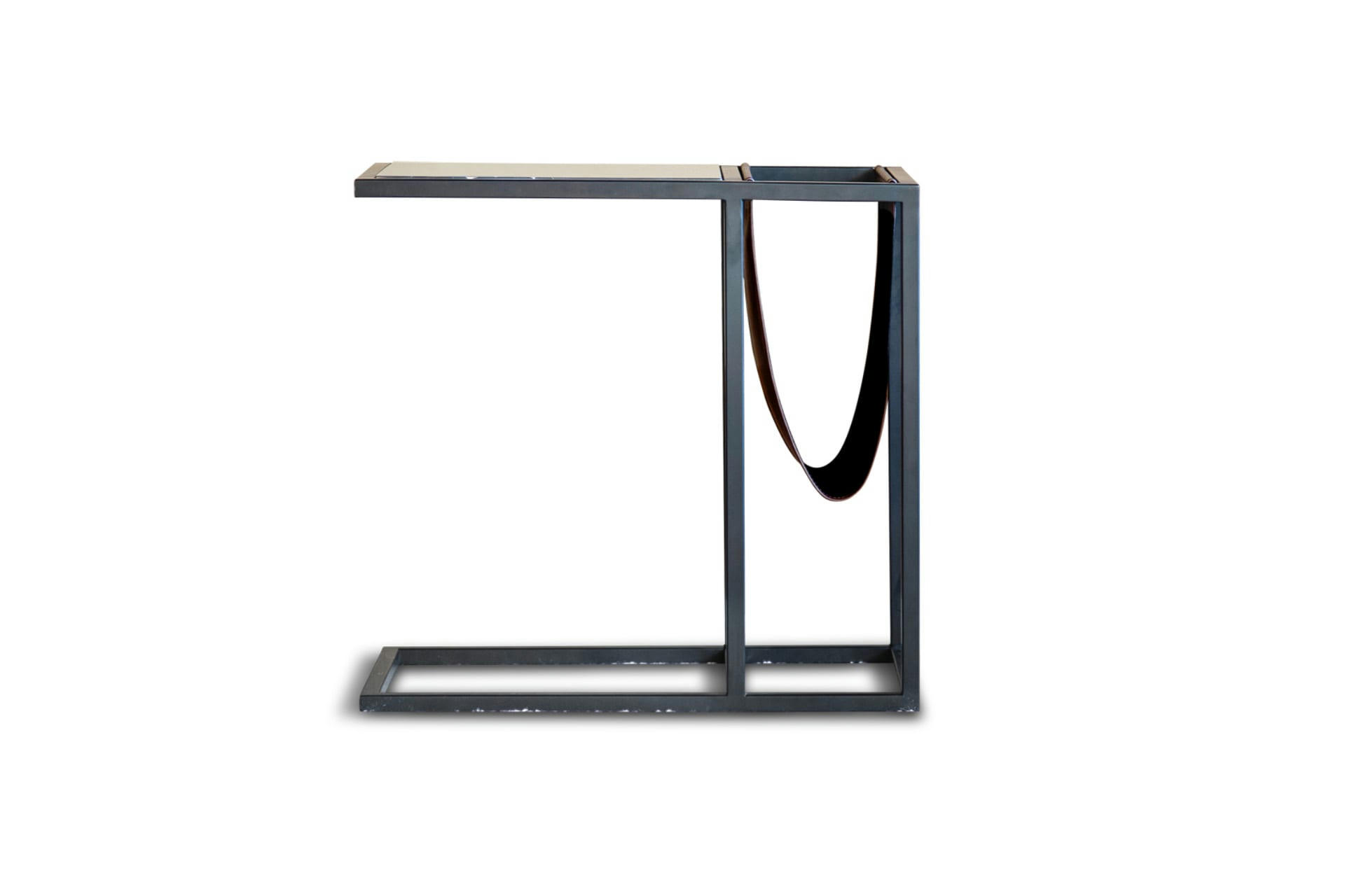 NOORA - Table porte-revues en marbre noir