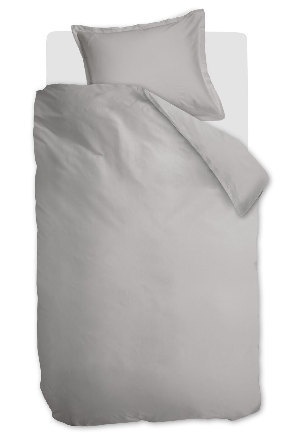 Ambiante Satin Uni - 140 x 200/220 cm - Grijs